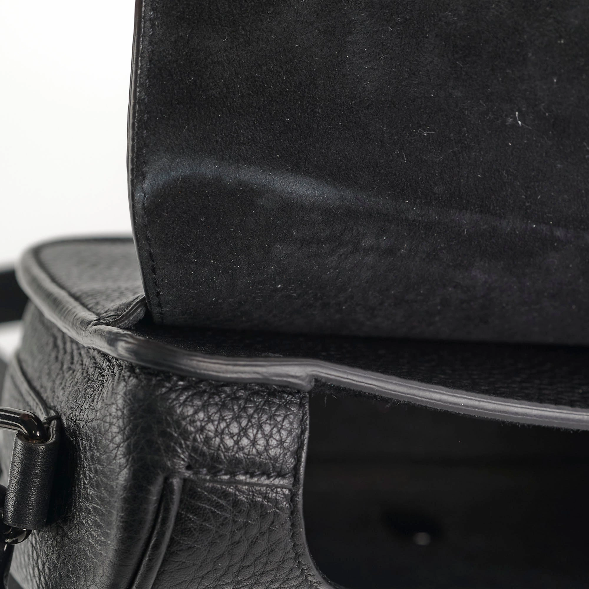 Christian Dior Grained Calfskin Medium Bobby Flap Black