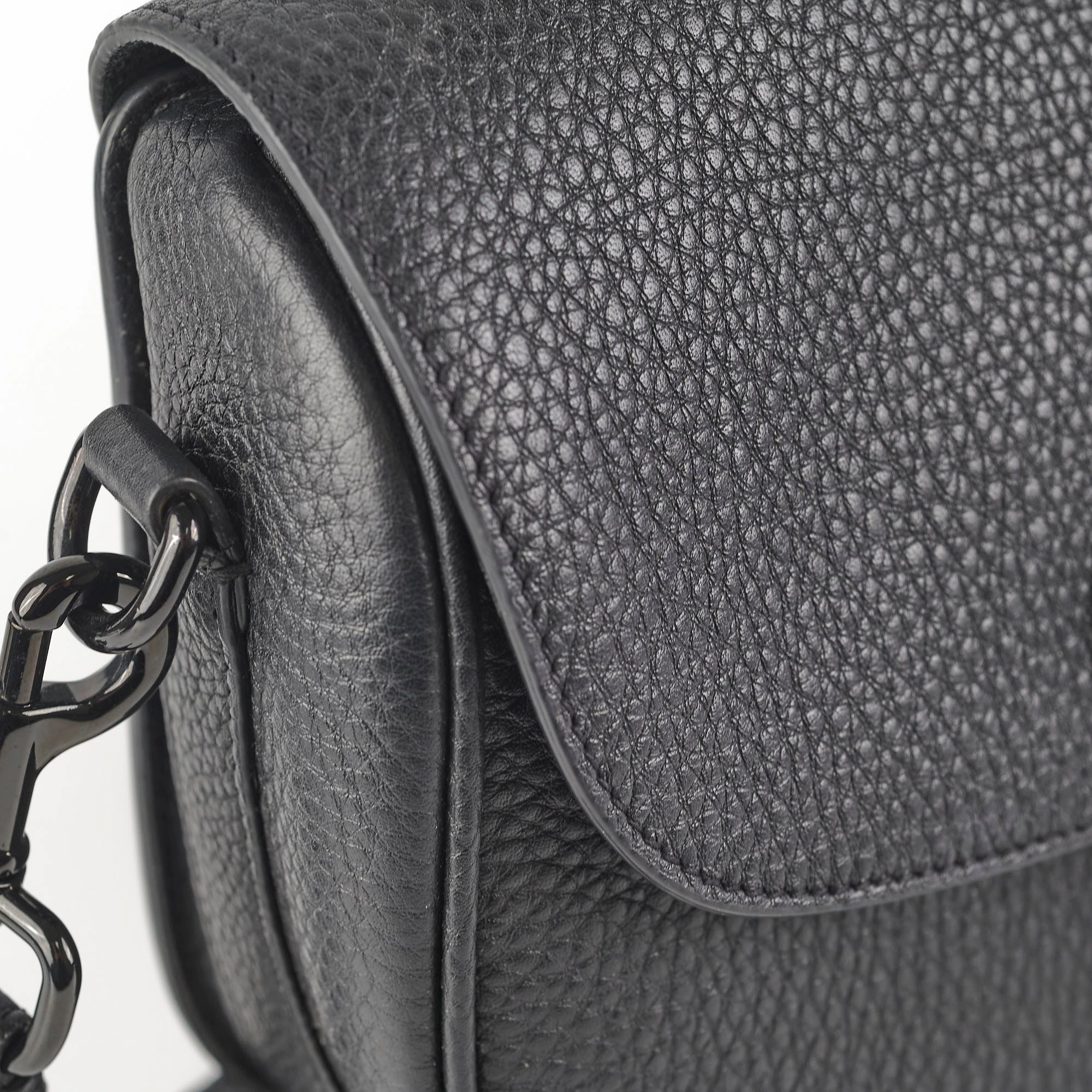Christian Dior Grained Calfskin Medium Bobby Flap Black
