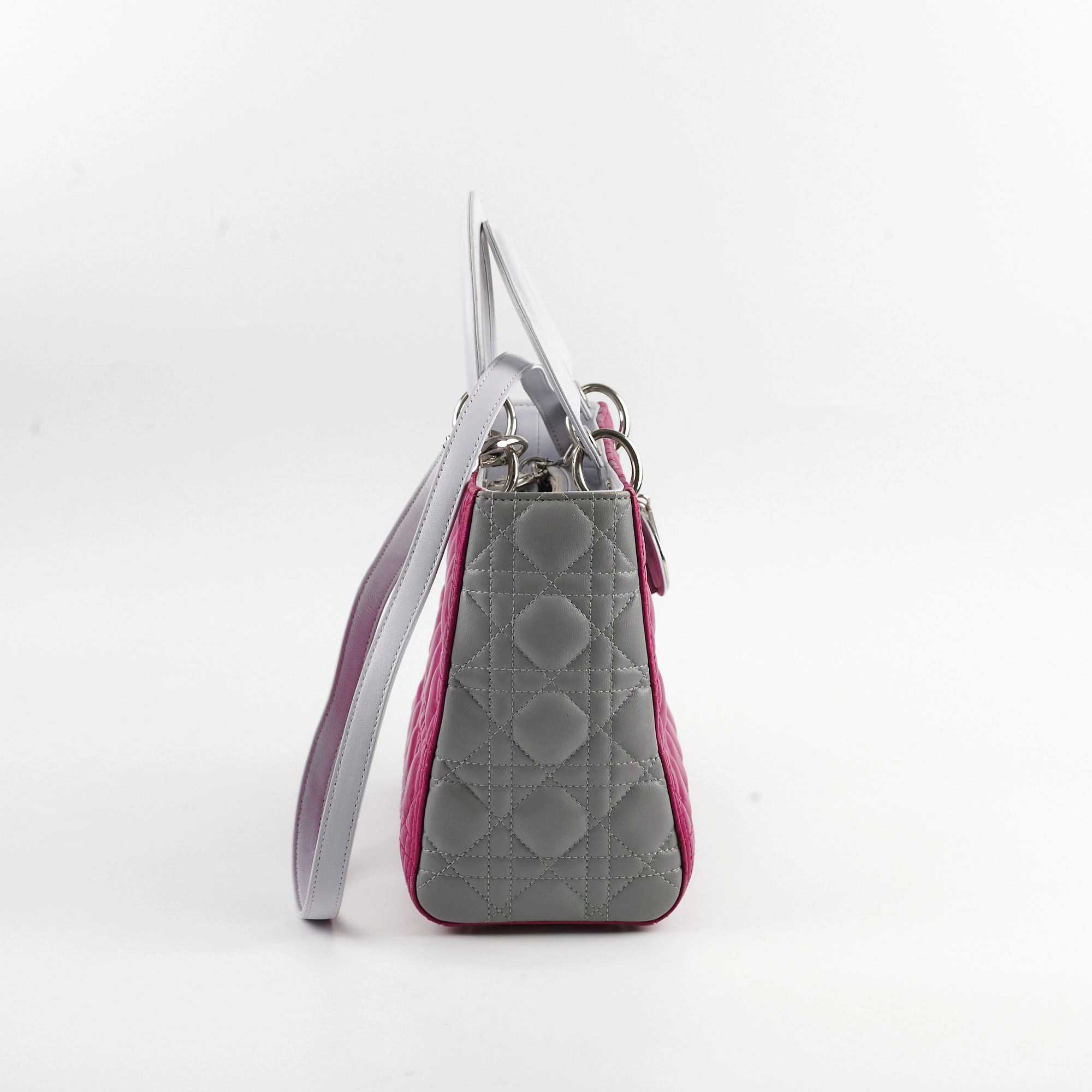 Christian Dior Lady Dior Medium Bicolour Purple/Grey