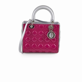 Christian Dior Lady Dior Medium Bicolour Purple/Grey