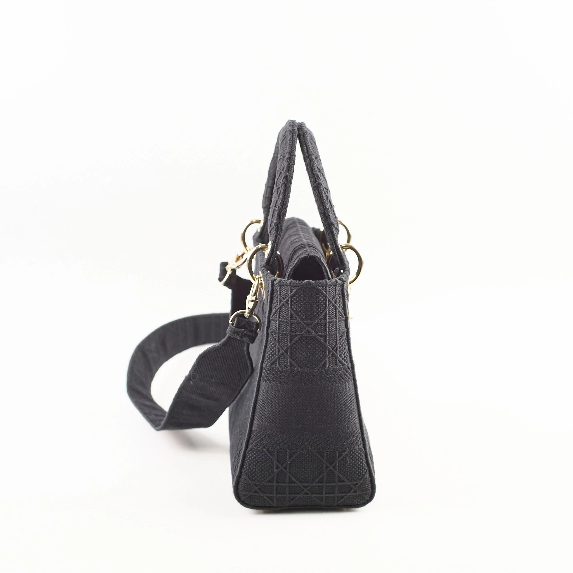 Christian Dior Lady Dior Small Black Fabric - 2020