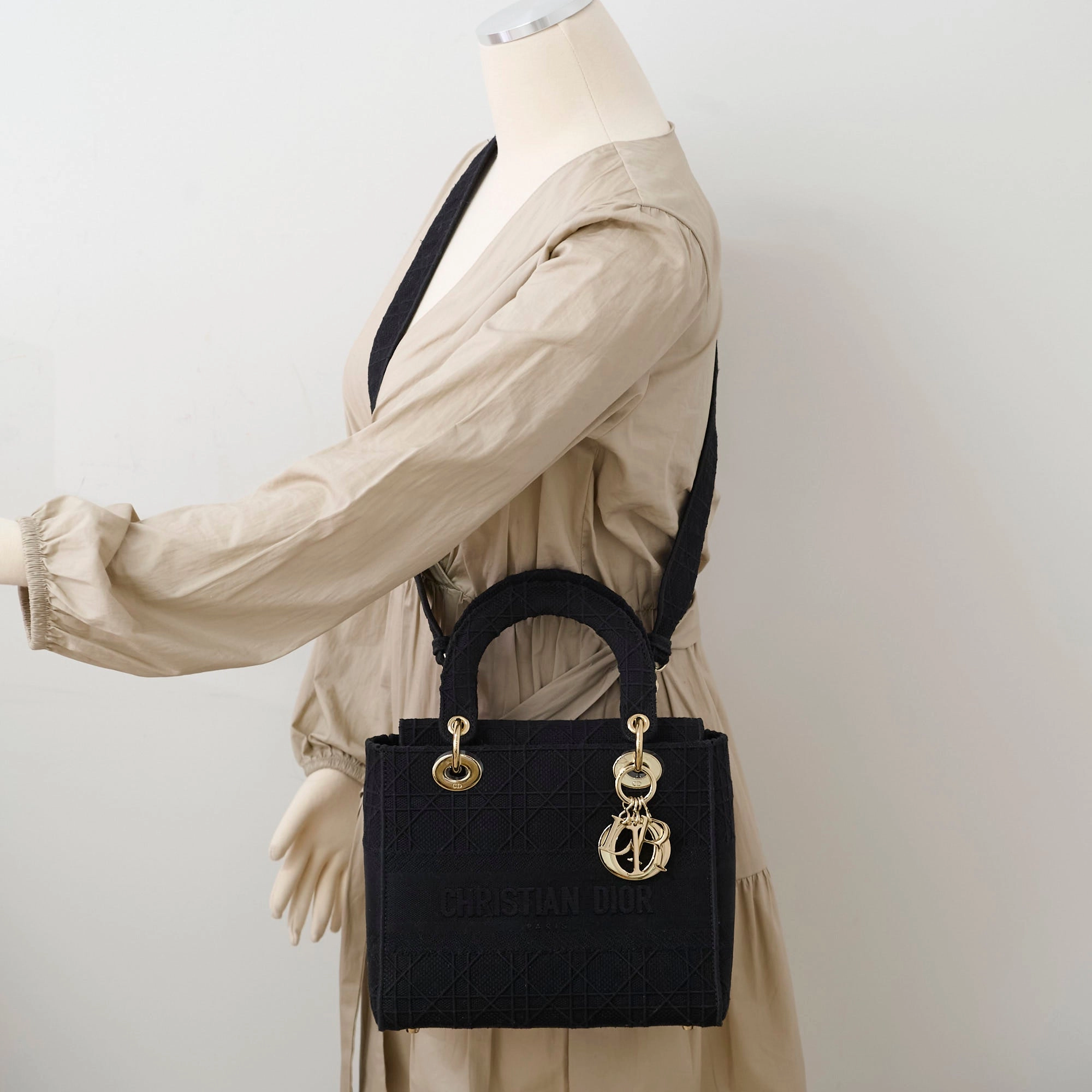 Christian Dior Lady Dior Small Black Fabric - 2020