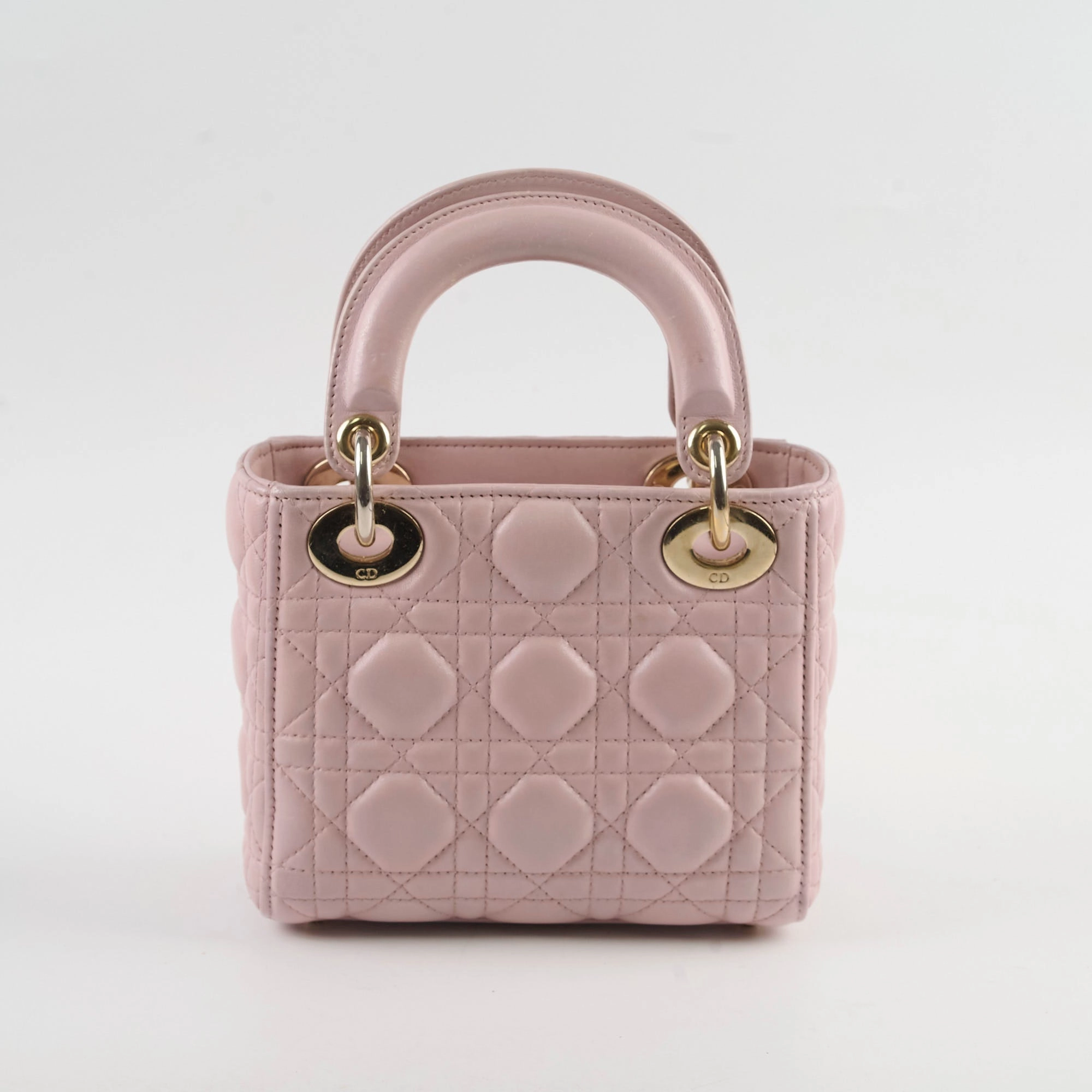 Christian Dior Lambskin Mini Lady Dior Baby Pink
