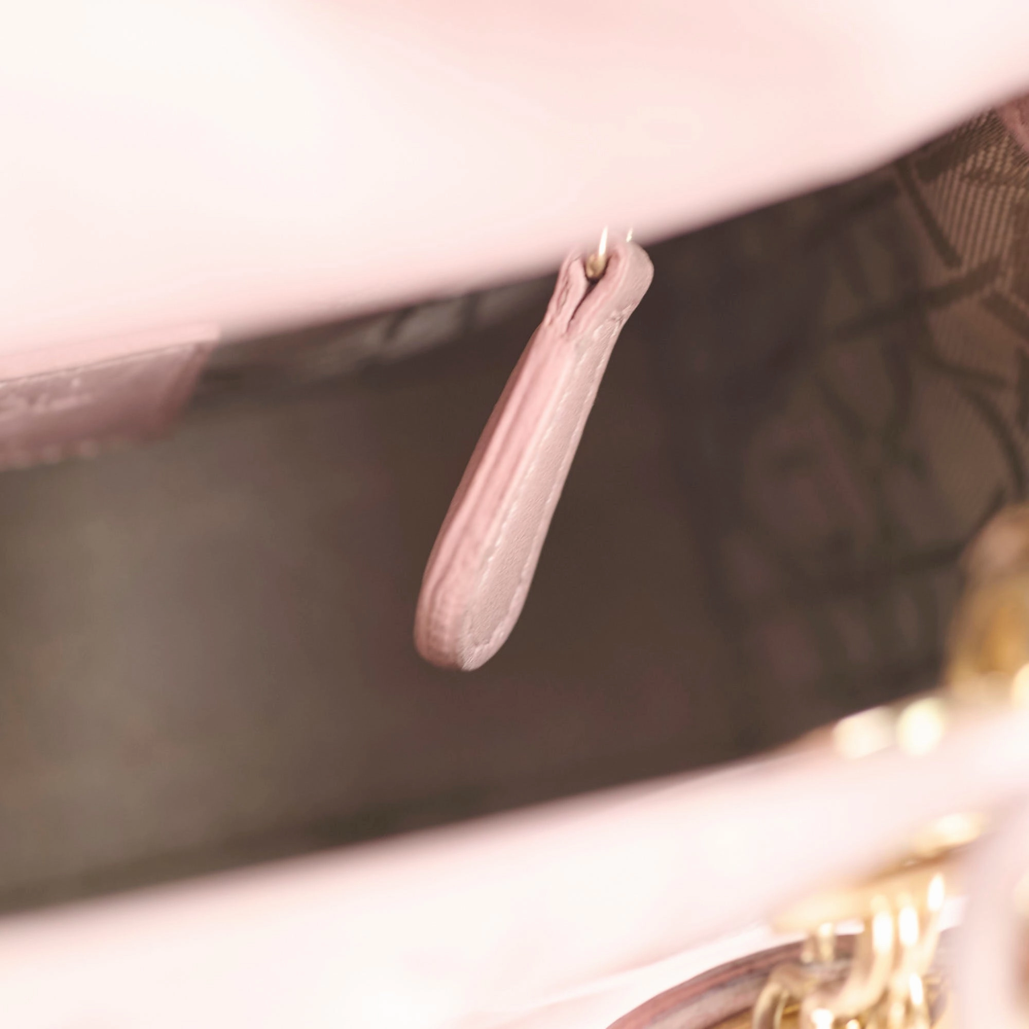 Christian Dior Lambskin Mini Lady Dior Baby Pink