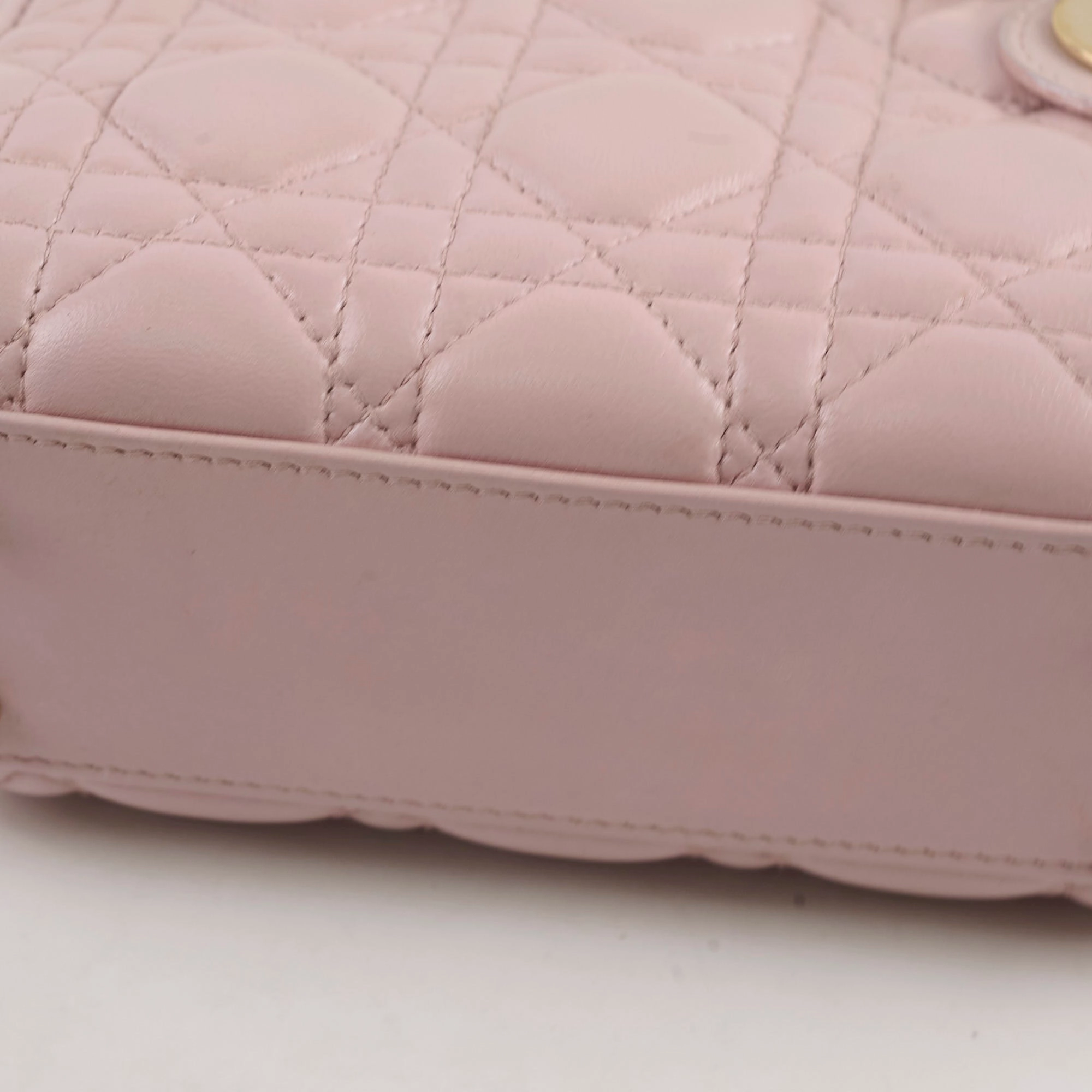 Christian Dior Lambskin Mini Lady Dior Baby Pink