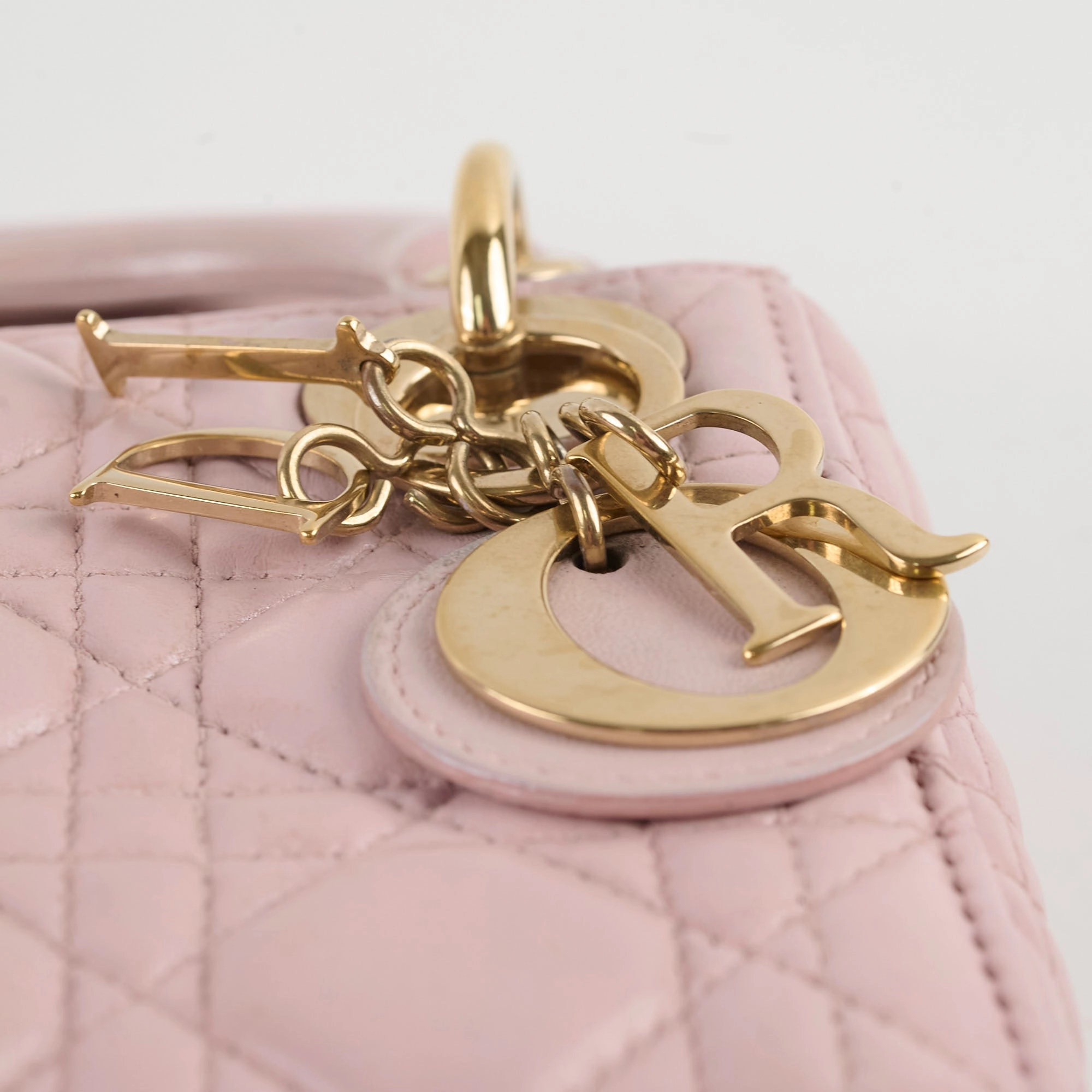 Christian Dior Lambskin Mini Lady Dior Baby Pink