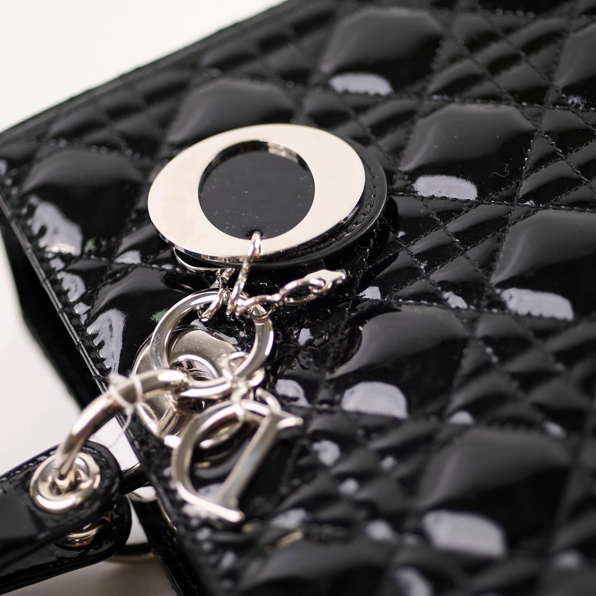Christian Dior Large Lady Dior Black Patent