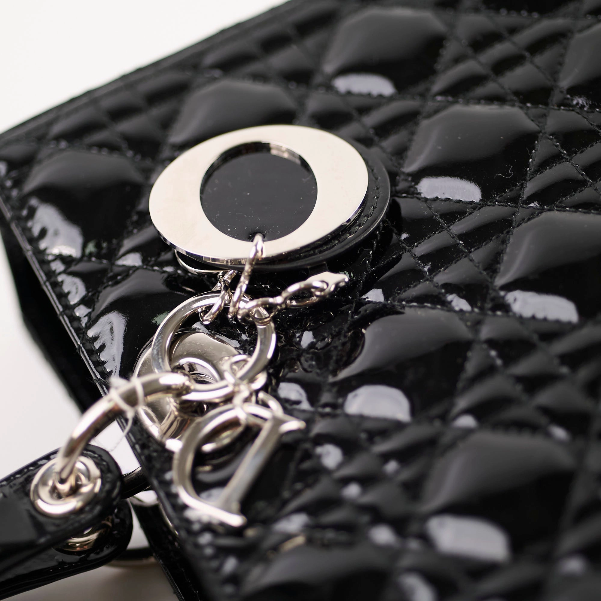 Christian Dior Large Lady Dior Black Patent