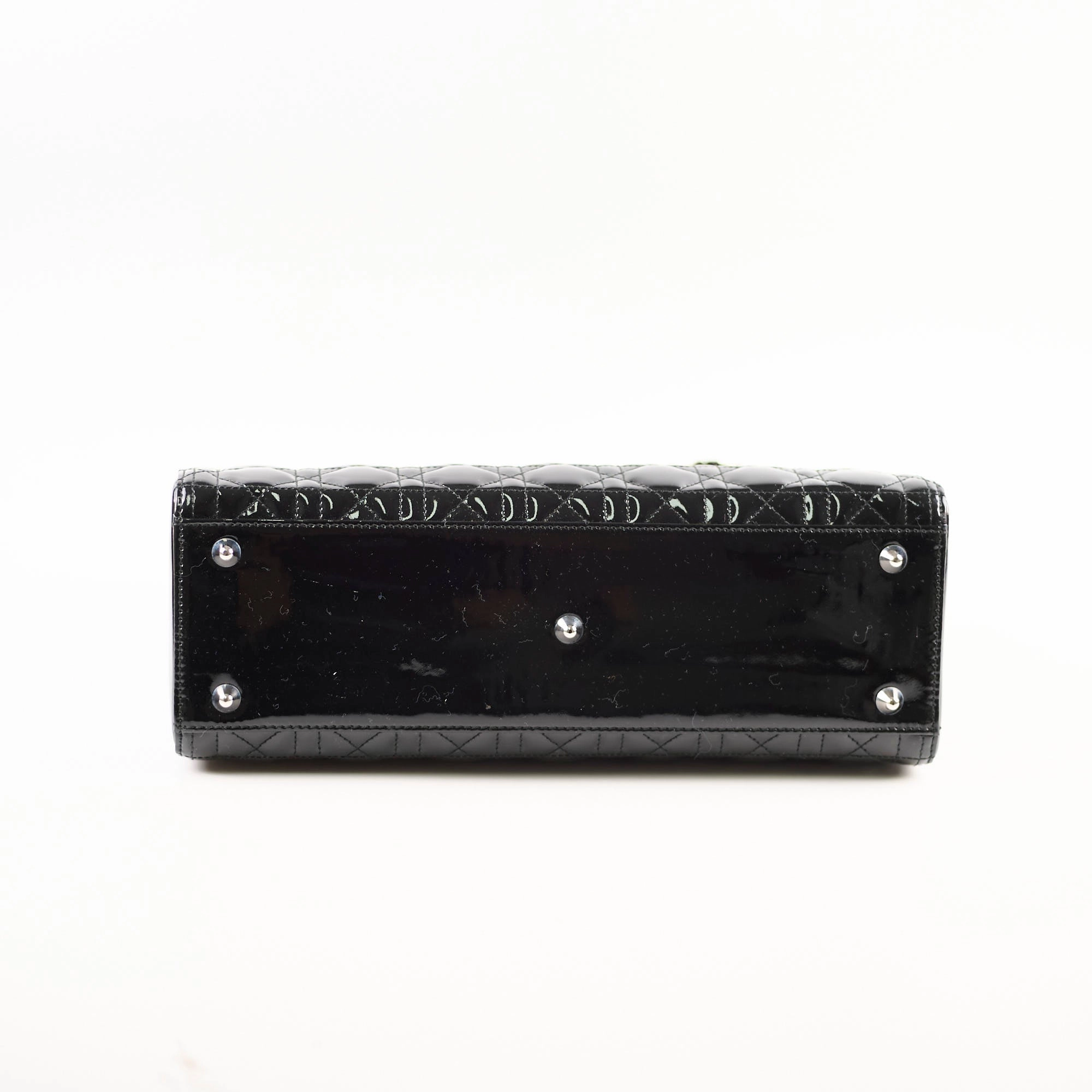 Christian Dior Large Lady Dior Black Patent