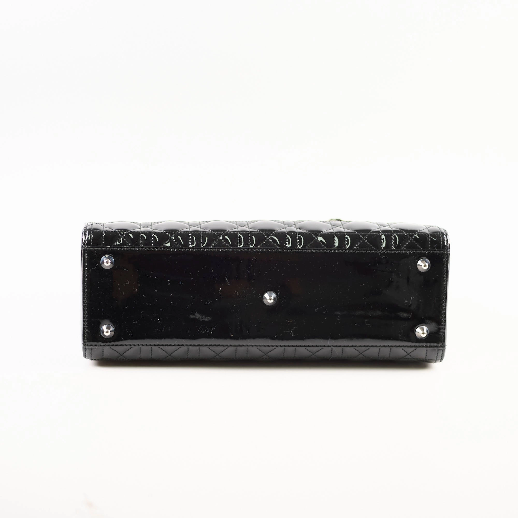 Christian Dior Large Lady Dior Black Patent