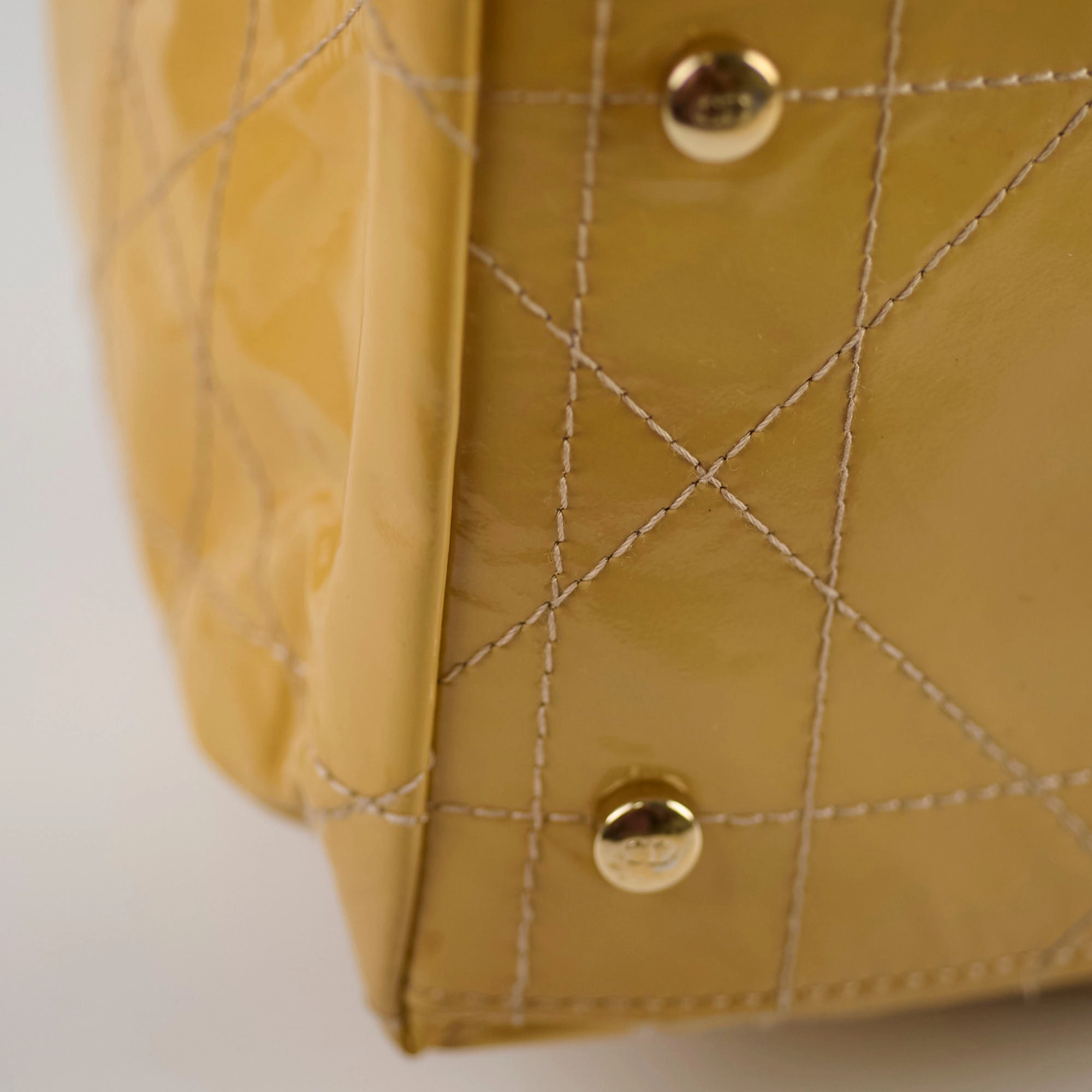 Christian Dior Le Trente Patent Shoulder Bag Beige