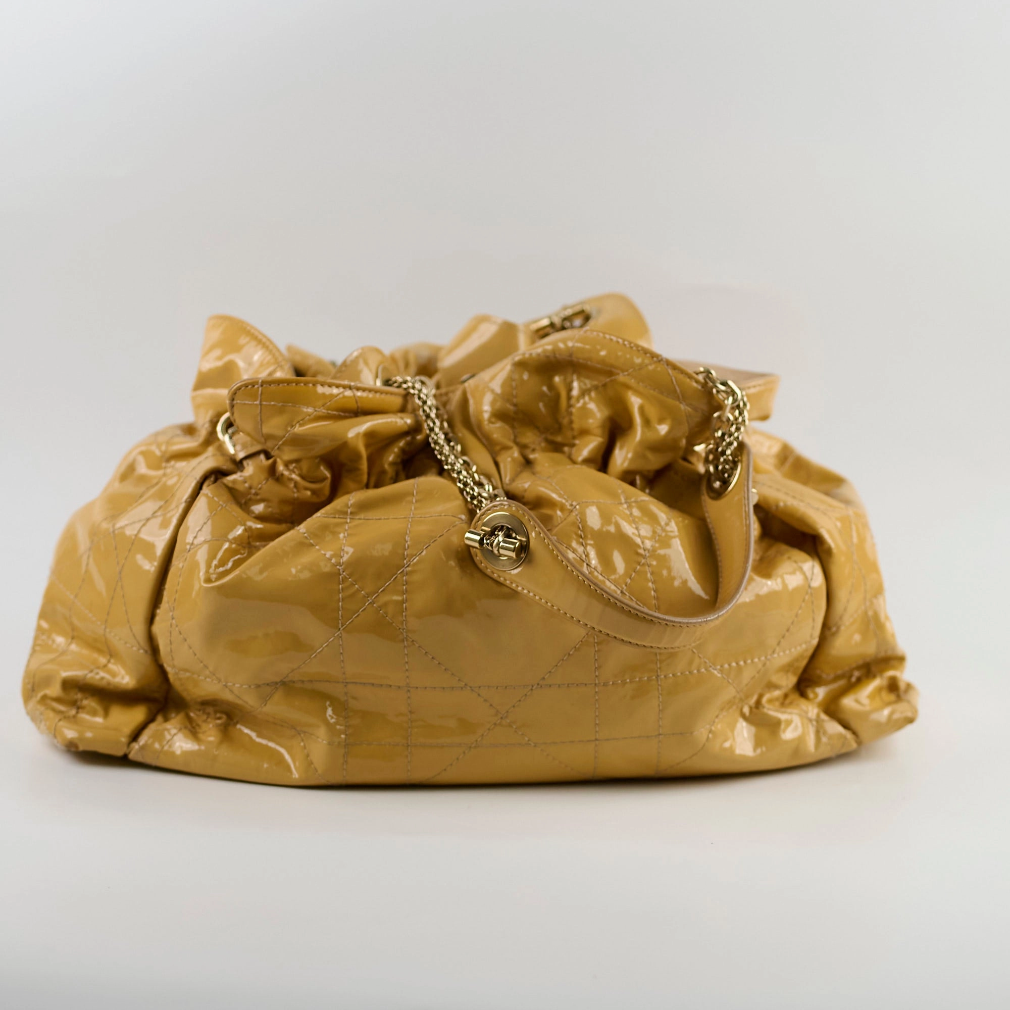 Christian Dior Le Trente Patent Shoulder Bag Beige