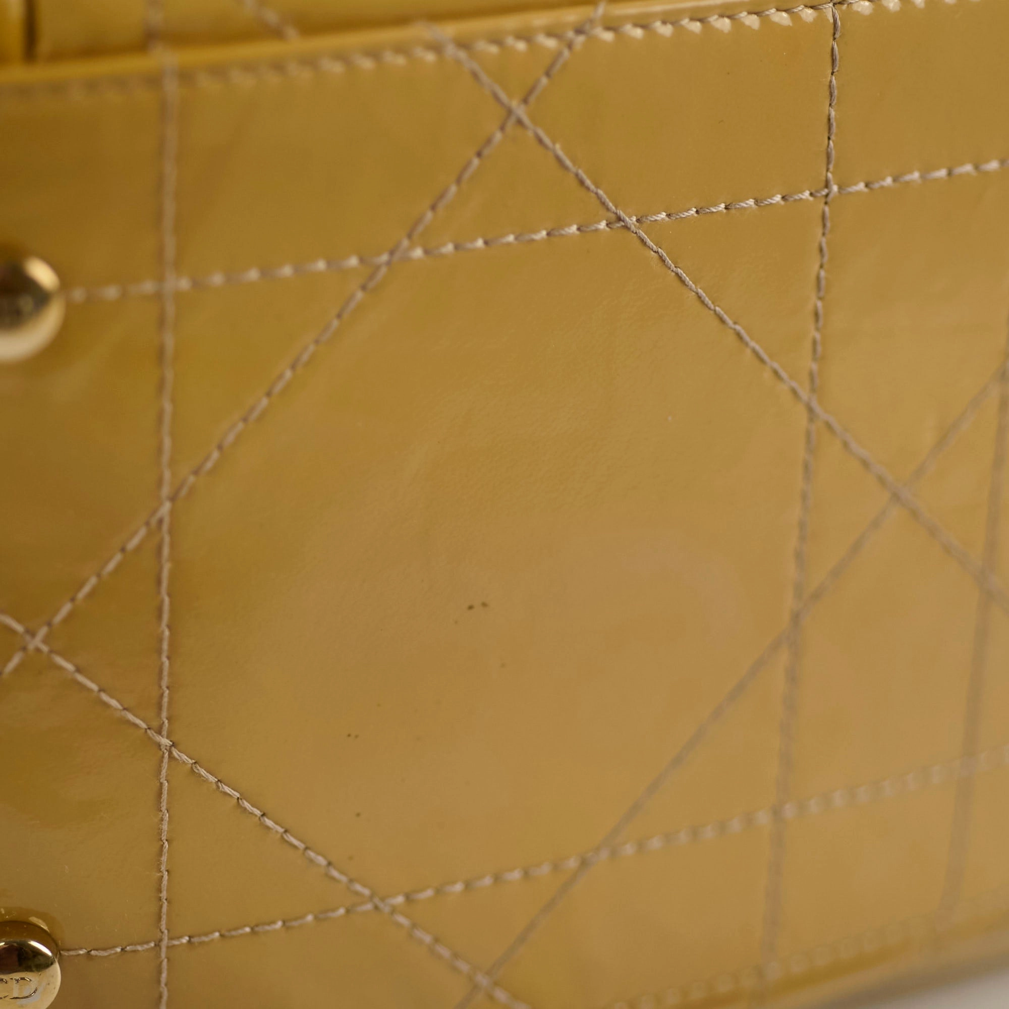 Christian Dior Le Trente Patent Shoulder Bag Beige