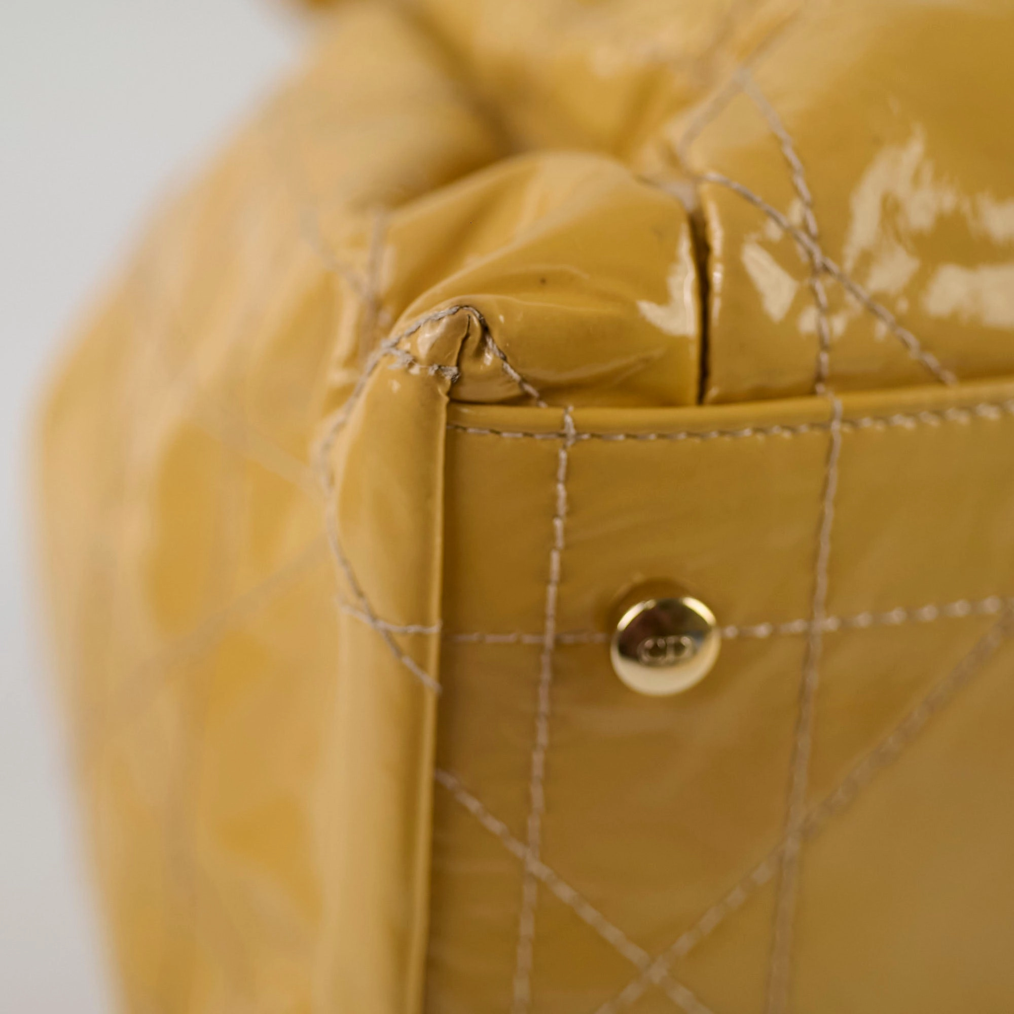 Christian Dior Le Trente Patent Shoulder Bag Beige