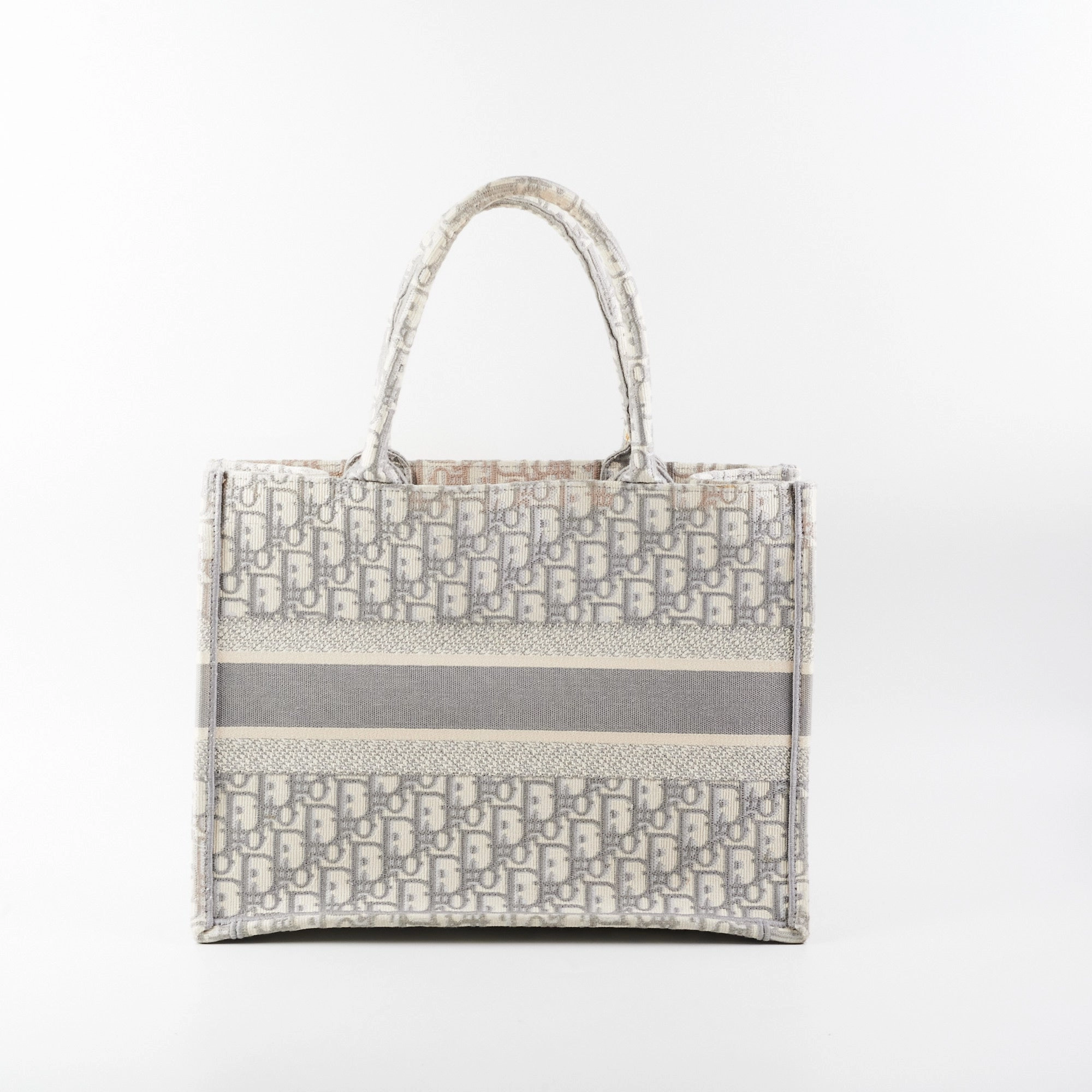 Christian Dior Medium Book Tote Oblique Grey