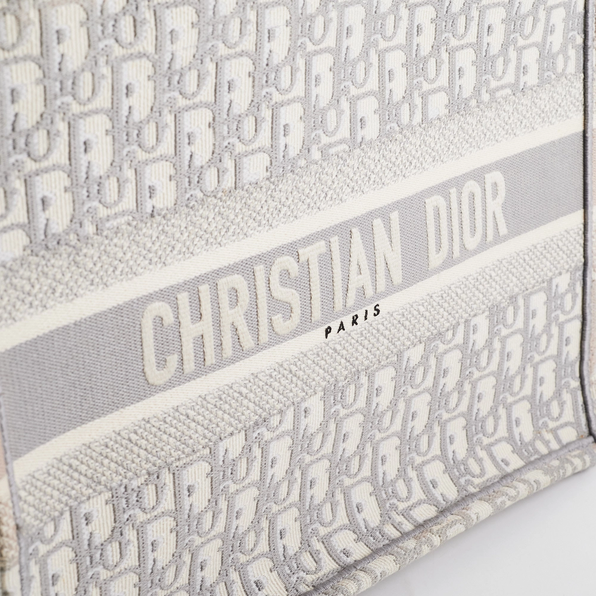 Christian Dior Medium Book Tote Oblique Grey
