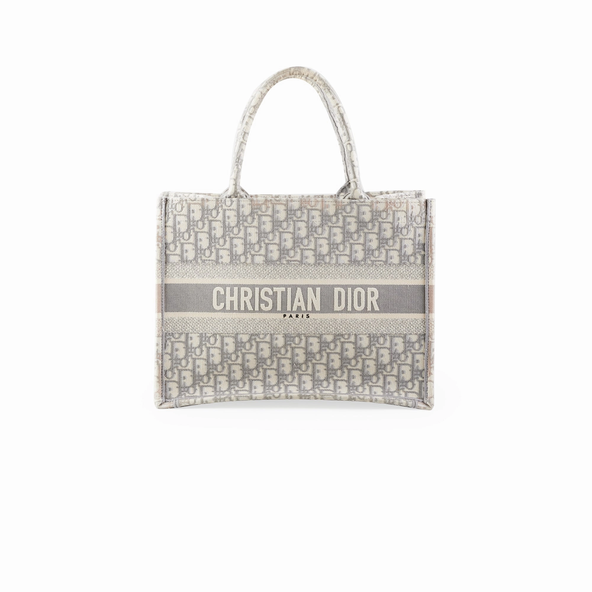 Christian Dior Medium Book Tote Oblique Grey