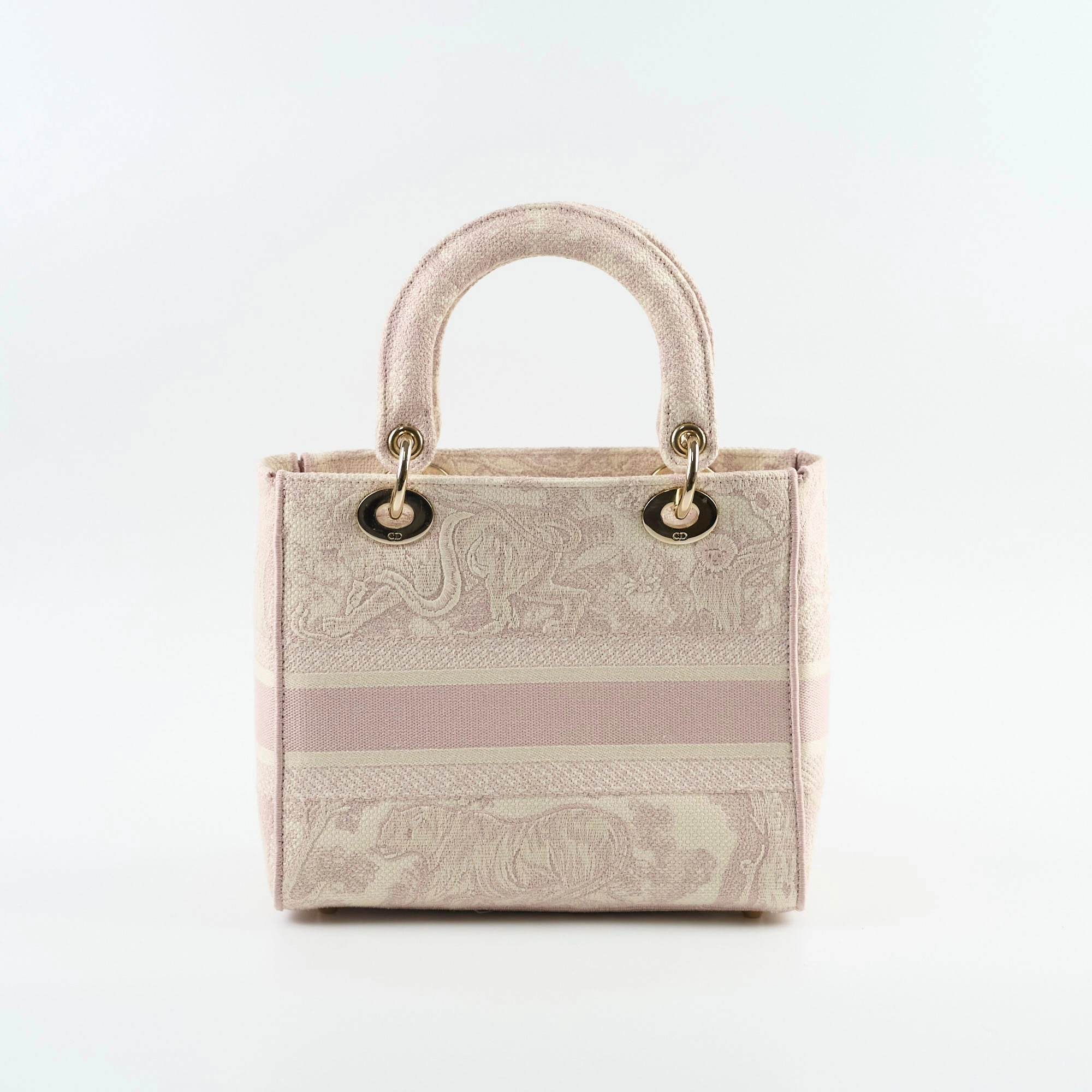 Christian Dior Medium D-Lite Toile De Juoy Pink