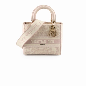 Christian Dior Medium D-Lite Toile De Juoy Pink