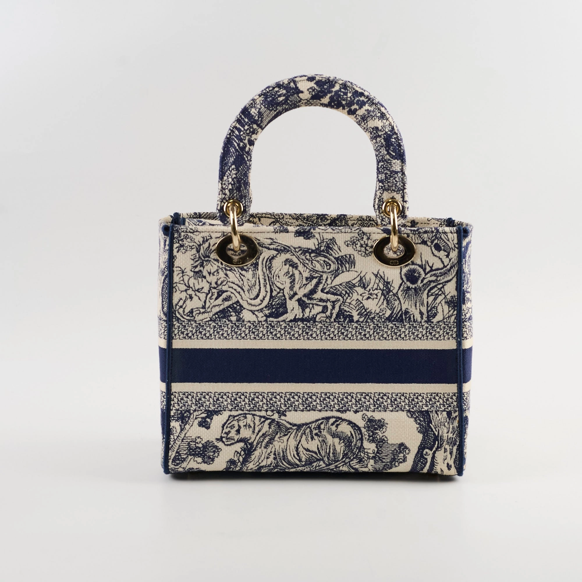 Christian Dior Medium Lady D-Lite Bag Blue/White
