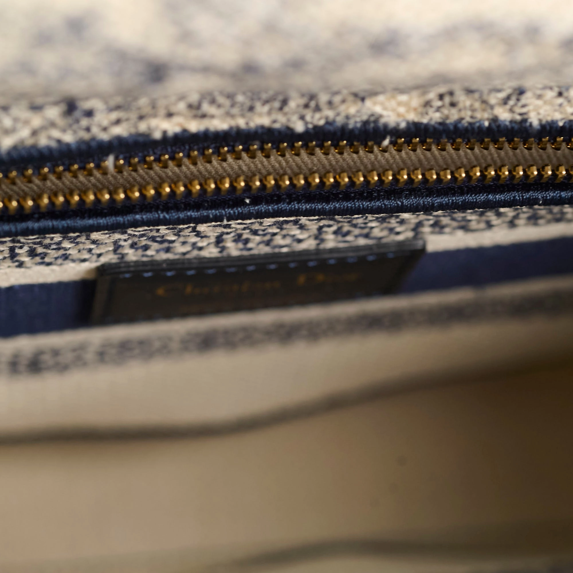 Christian Dior Medium Lady D-Lite Bag Blue/White