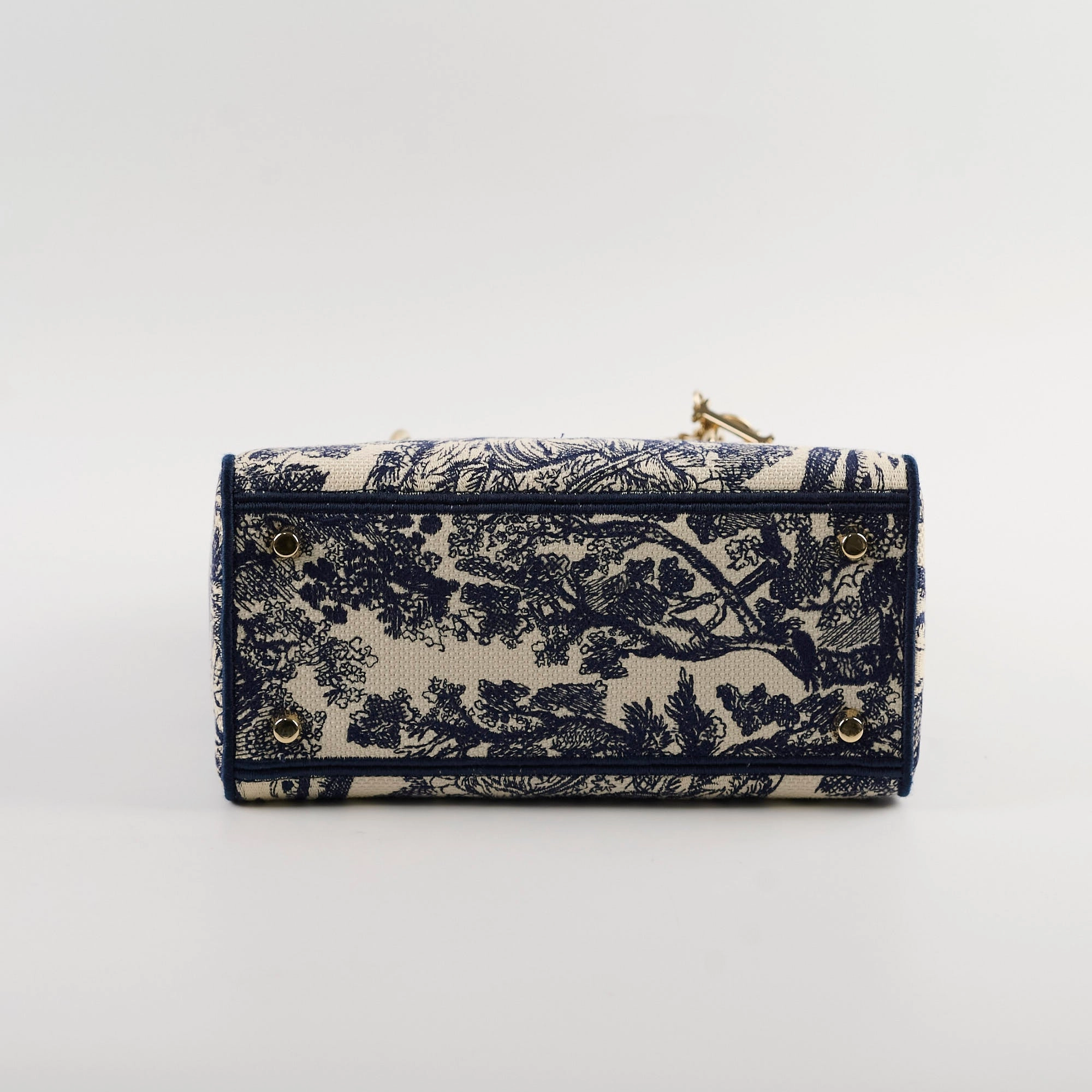 Christian Dior Medium Lady D-Lite Bag Blue/White