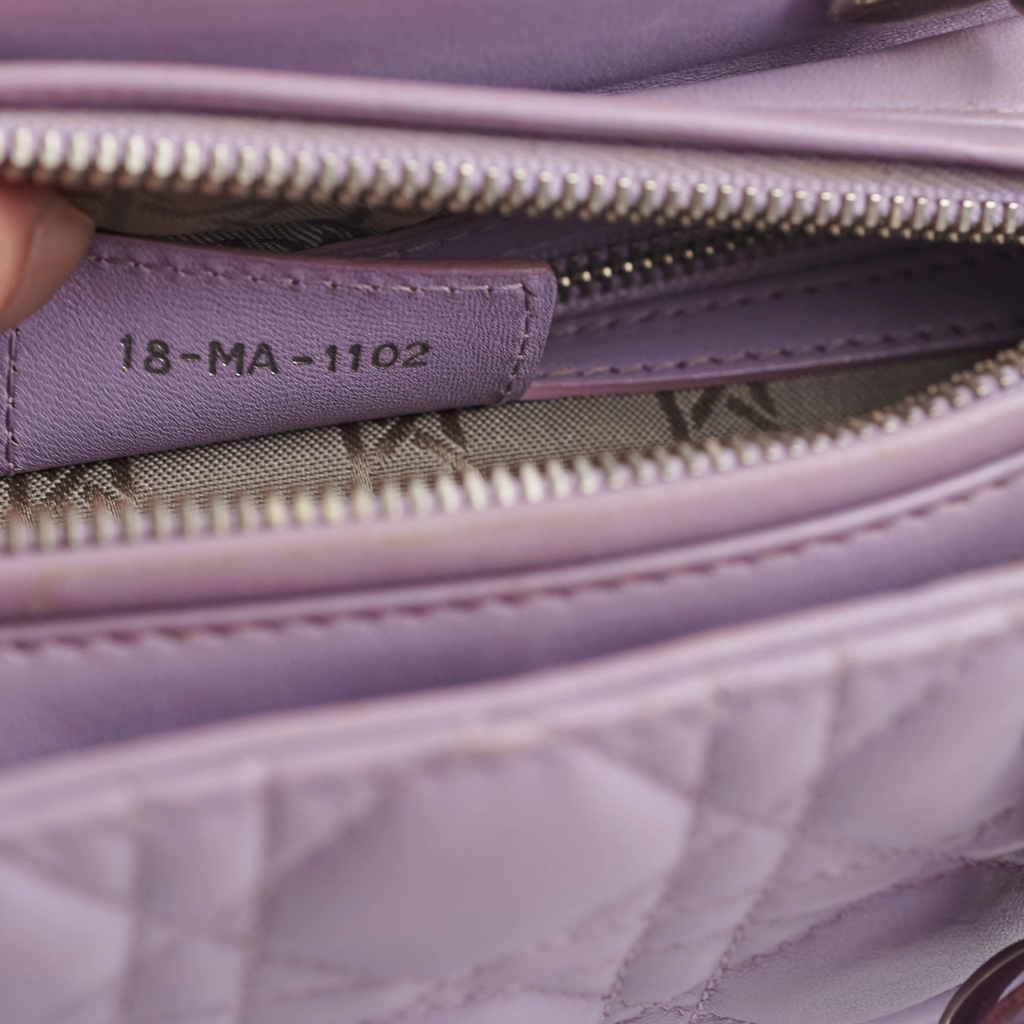 Christian Dior Medium Lady Dior Lambskin Lilac