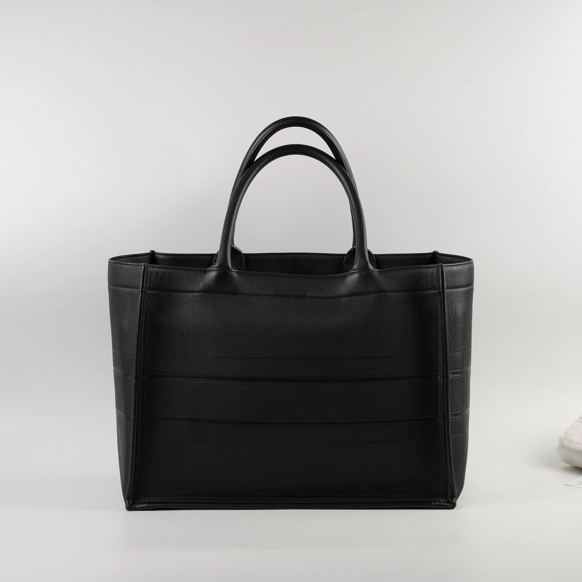 Christian Dior Medium Leather Book Tote Black
