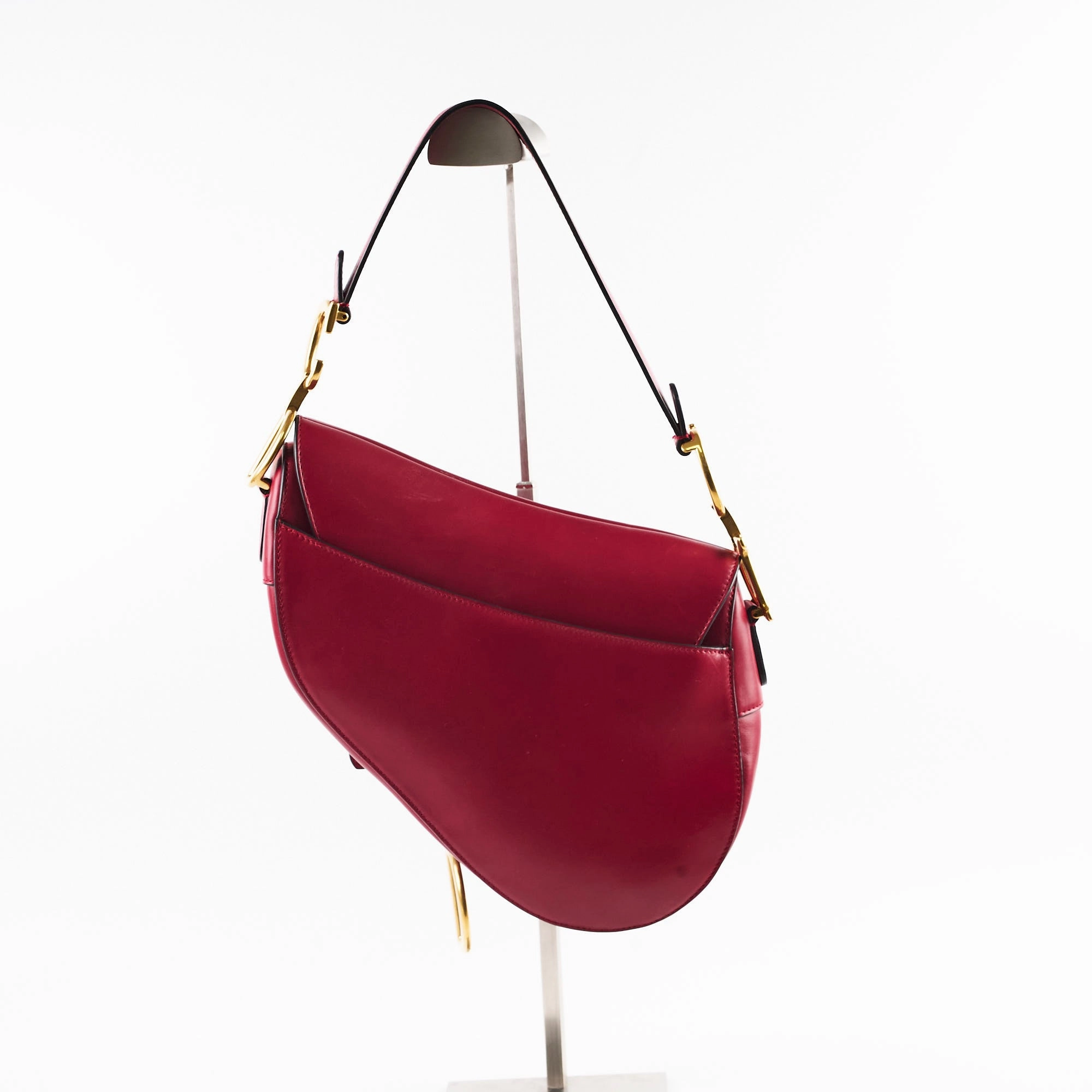 Christian Dior Medium Saddle Bag Burgundy
