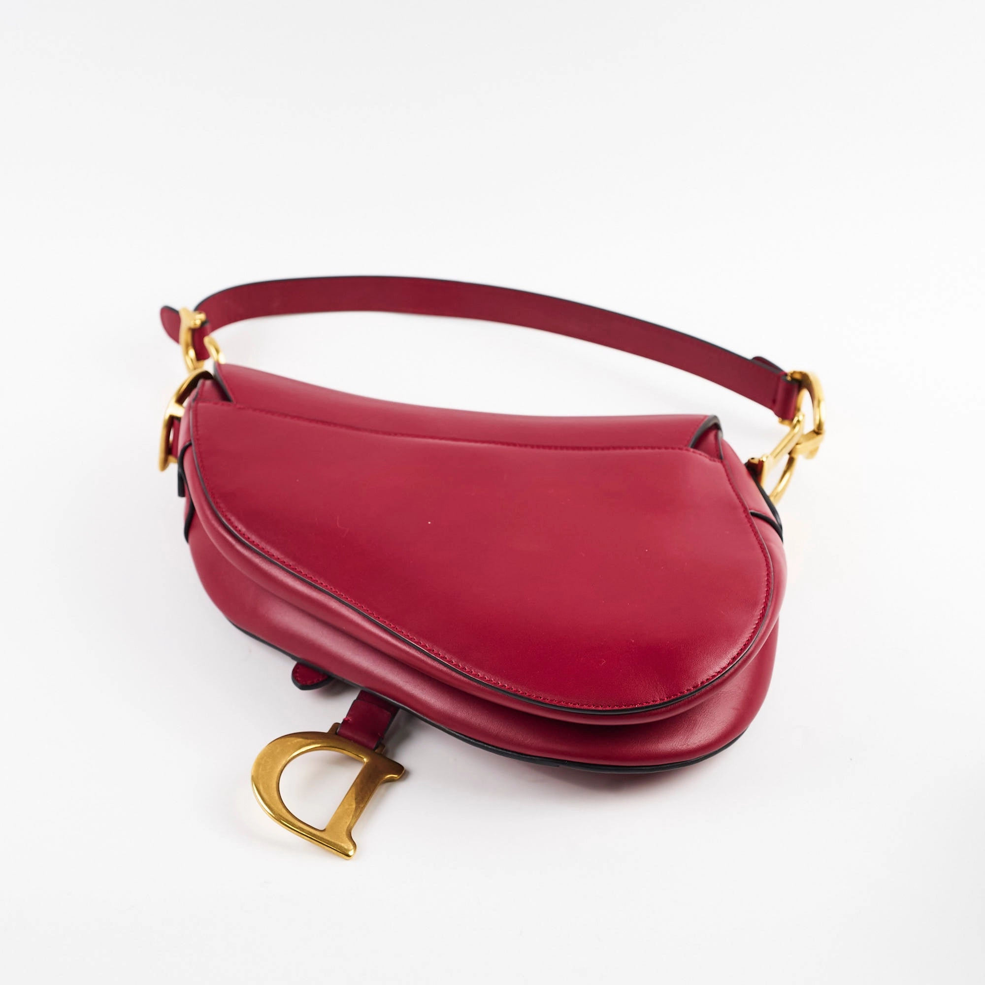 Christian Dior Medium Saddle Bag Burgundy