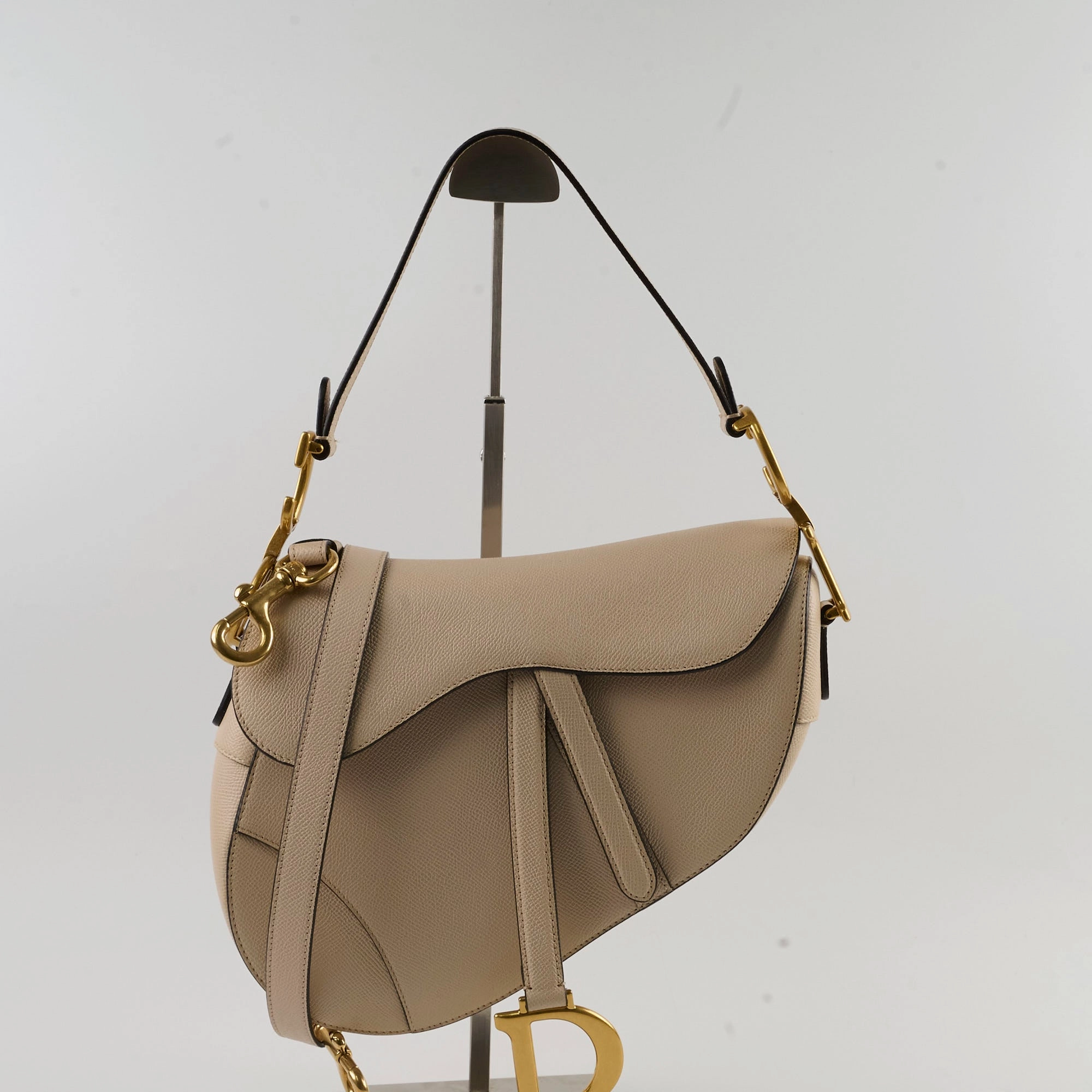 Christian Dior Medium Saddle Bag Cream