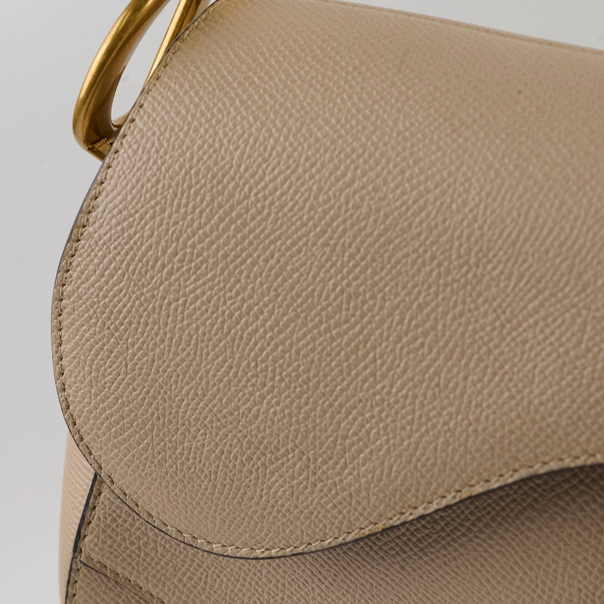 Christian Dior Medium Saddle Bag Cream