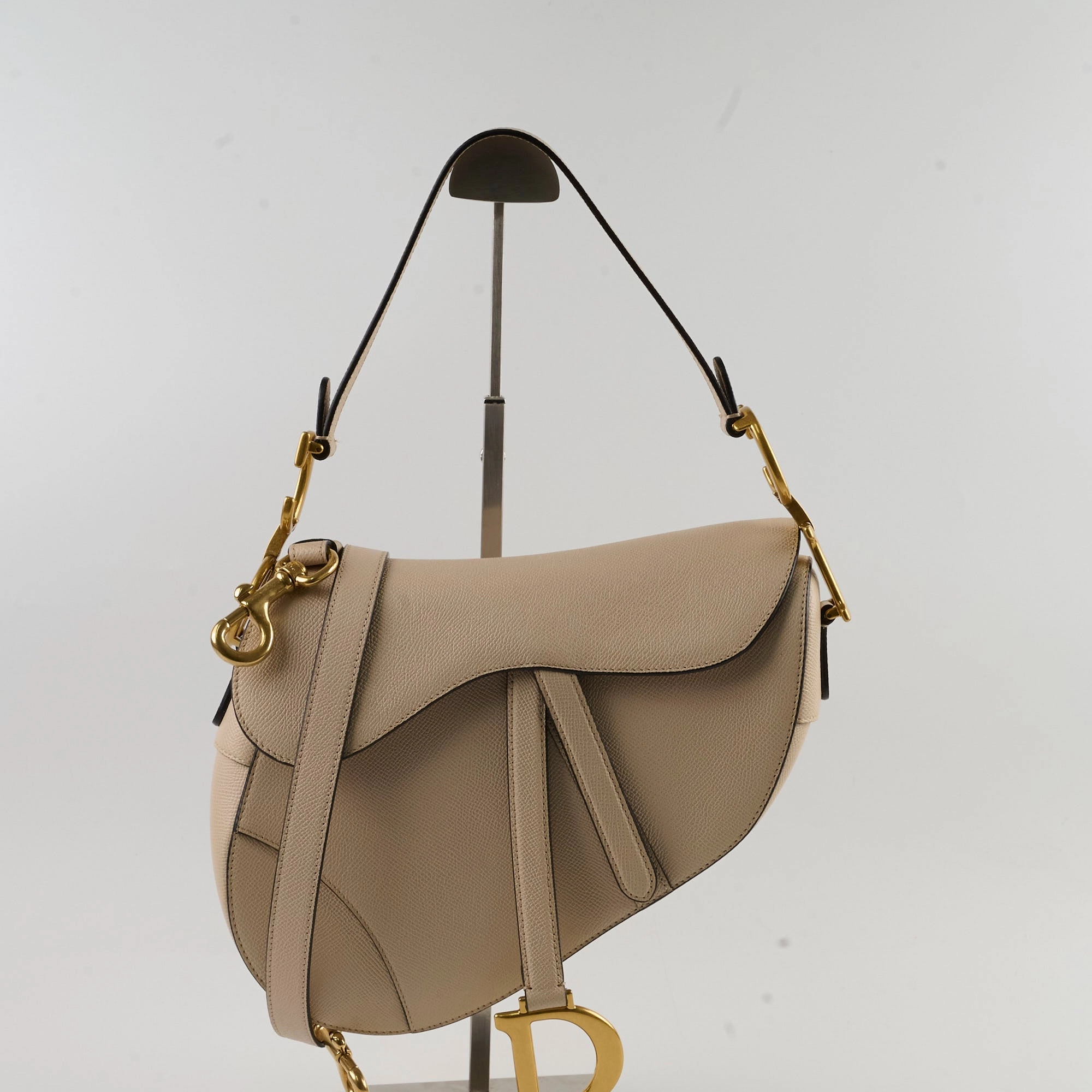 Christian Dior Medium Saddle Bag Cream
