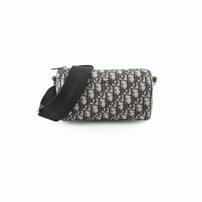 Christian Dior Men's Oblique Roller Bag Navy