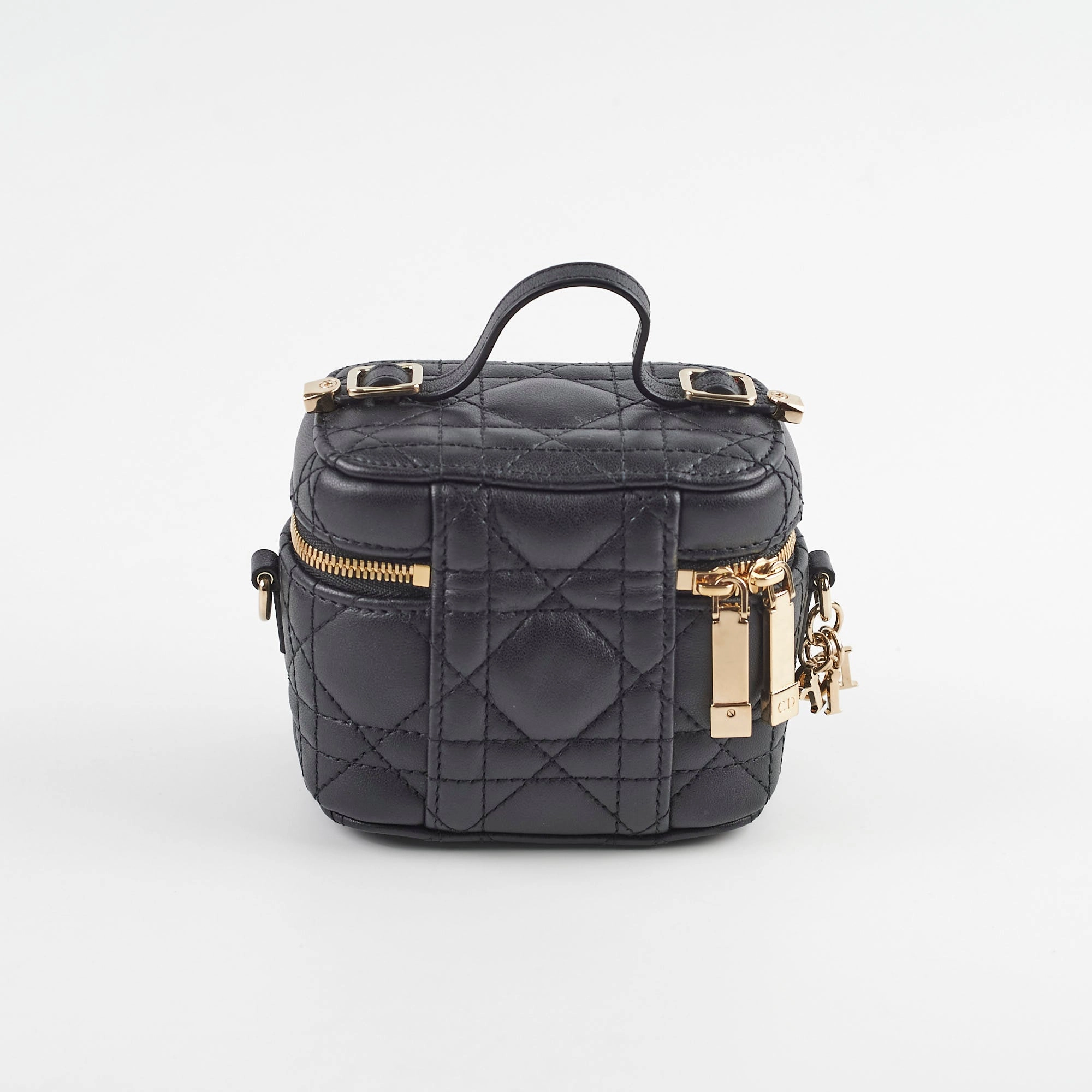 Christian Dior Micro Vanity Case Black Cannage Lambskin