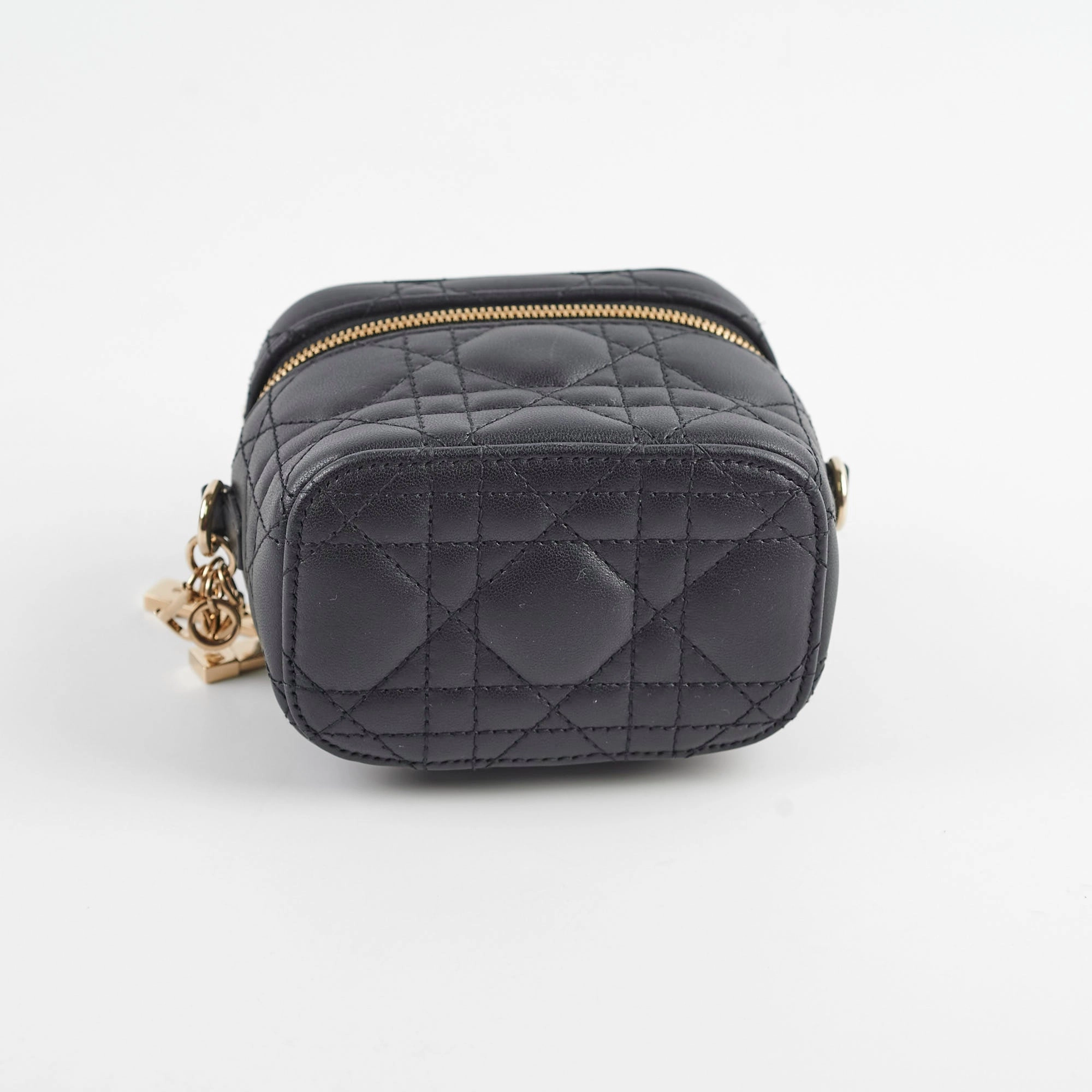 Christian Dior Micro Vanity Case Black Cannage Lambskin