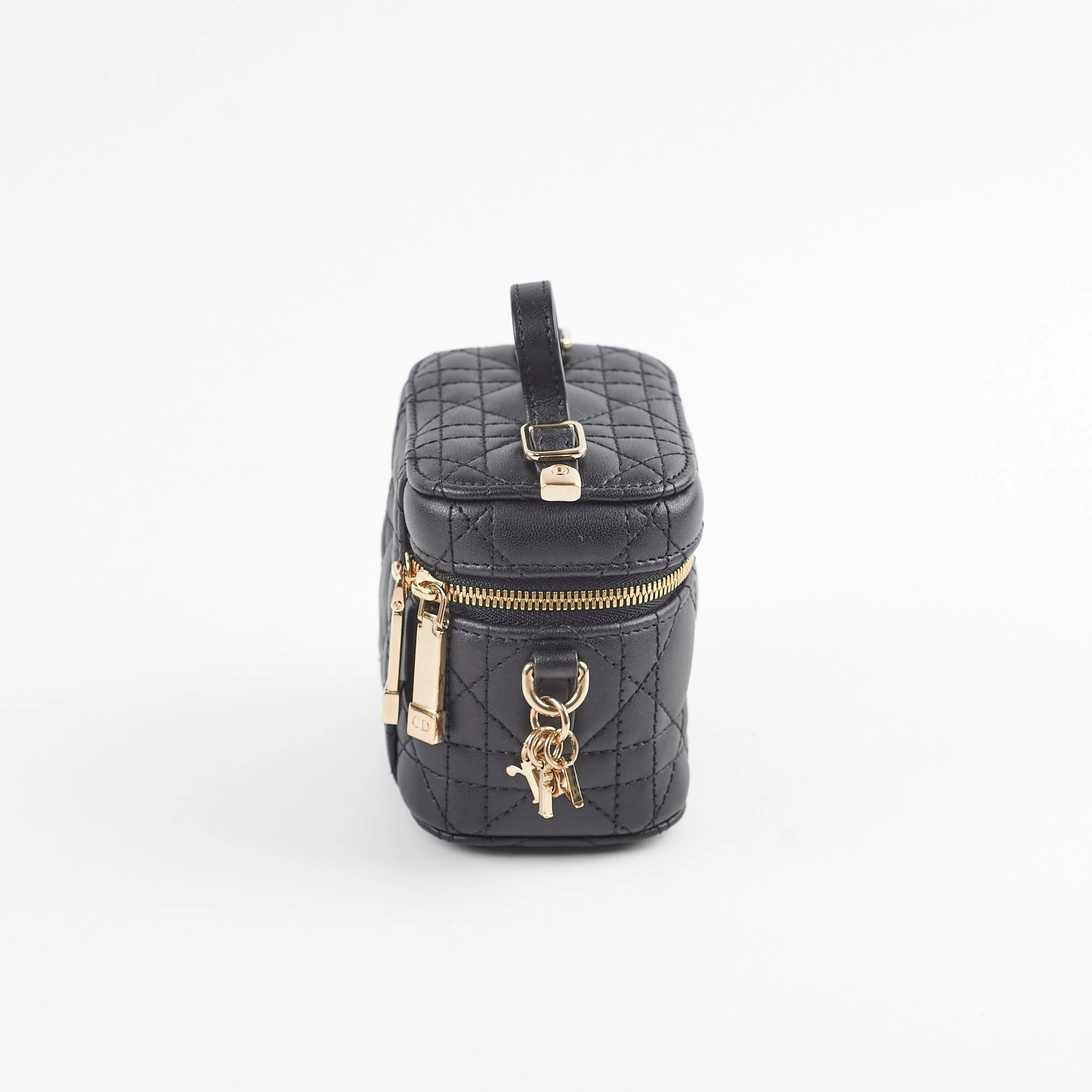 Christian Dior Micro Vanity Case Black Cannage Lambskin