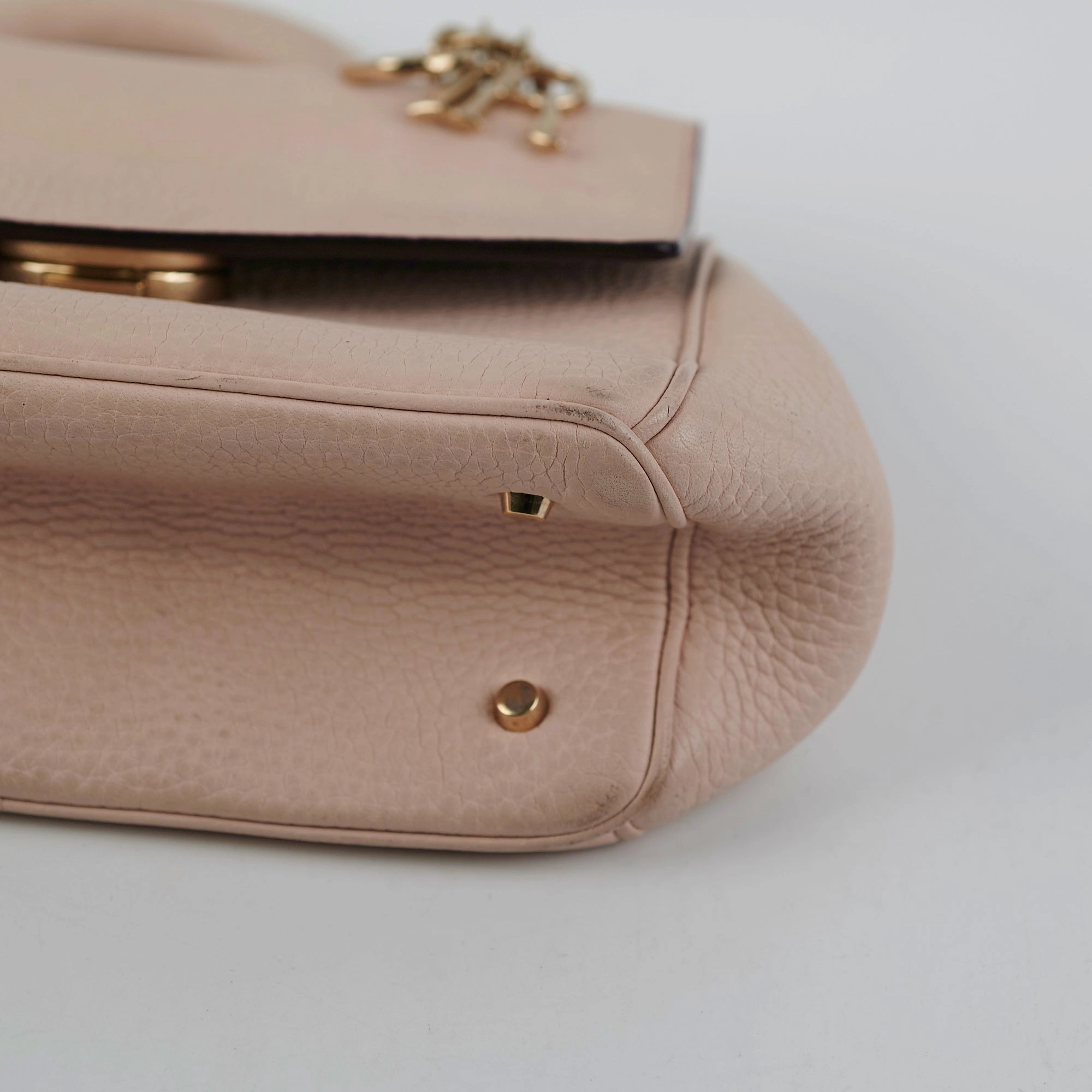 Christian Dior Mini Be Dior Pink Leather Top Handle Bag