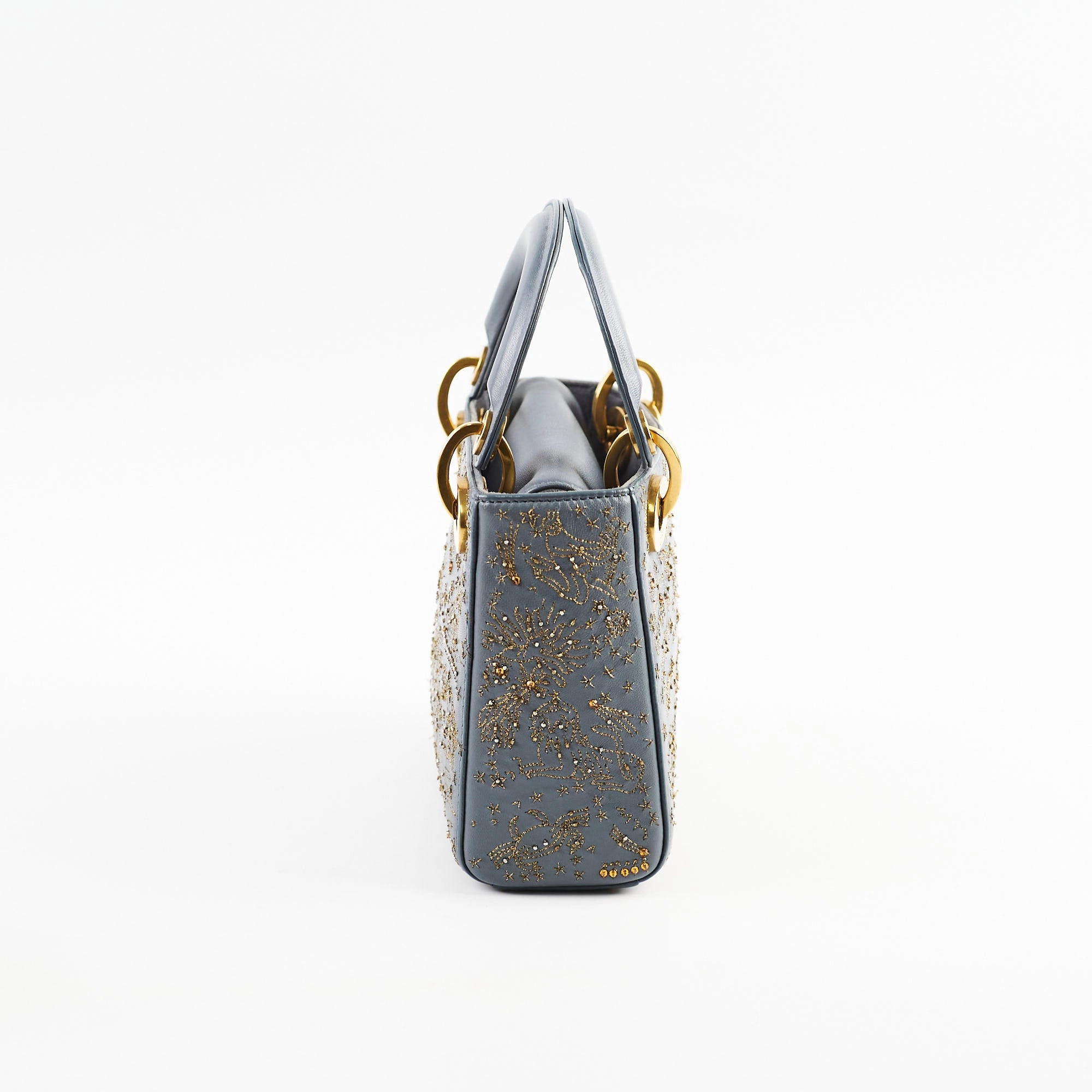 Christian Dior Mini Lady Dior Jardin d'Hiver Blue