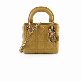 Christian Dior Mini Lady Dior Mustard