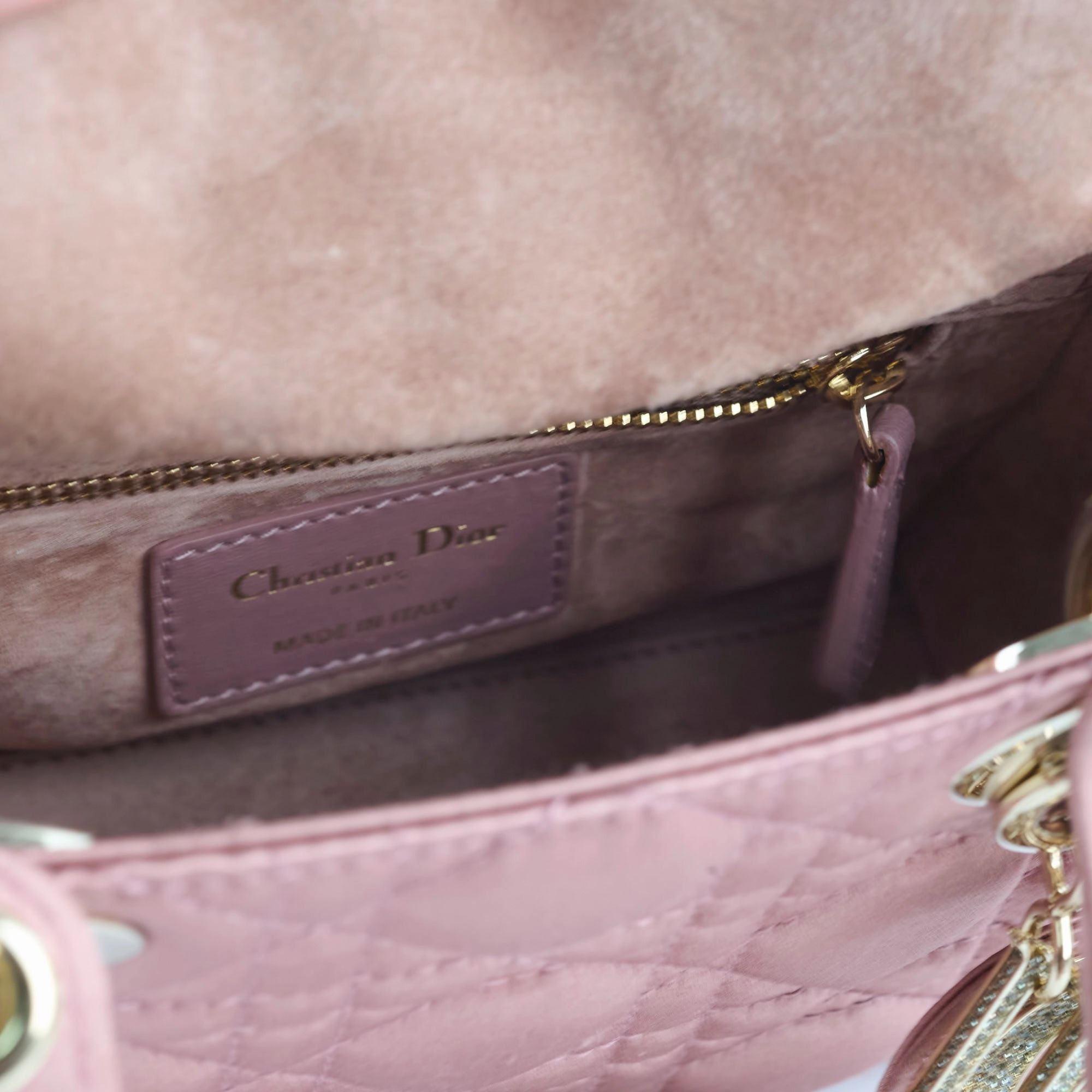 Christian Dior Mini Lady Dior Satin Pink