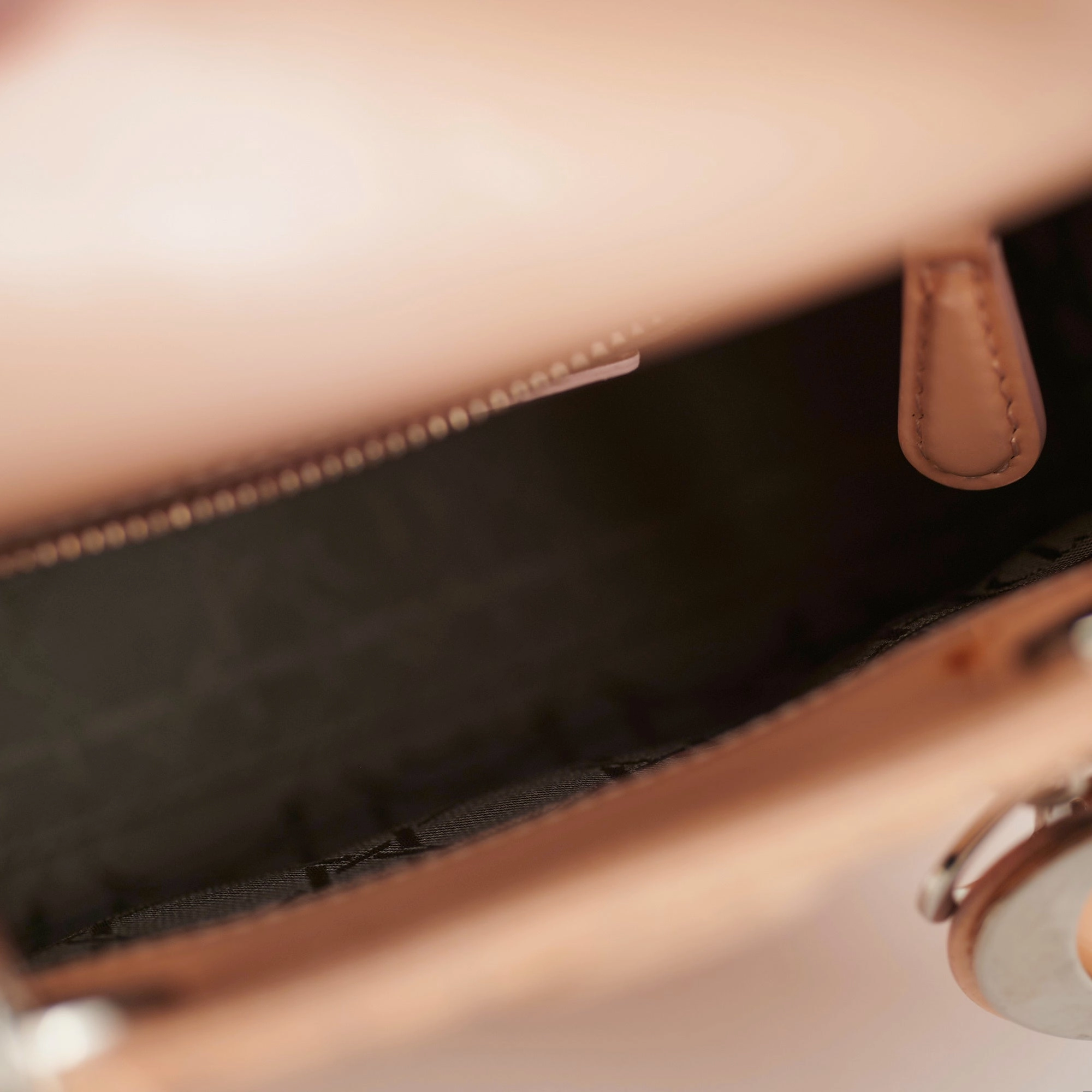 Christian Dior Mini Patent Lady Dior Peach Bag