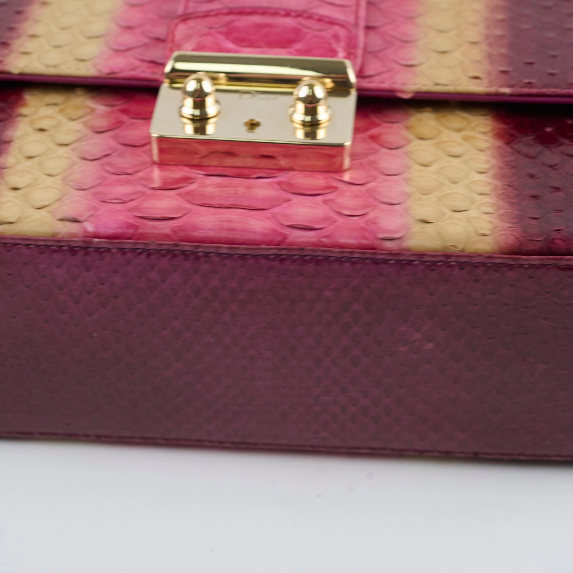 Christian Dior Miss Dior Python Flap Bag Multicolor