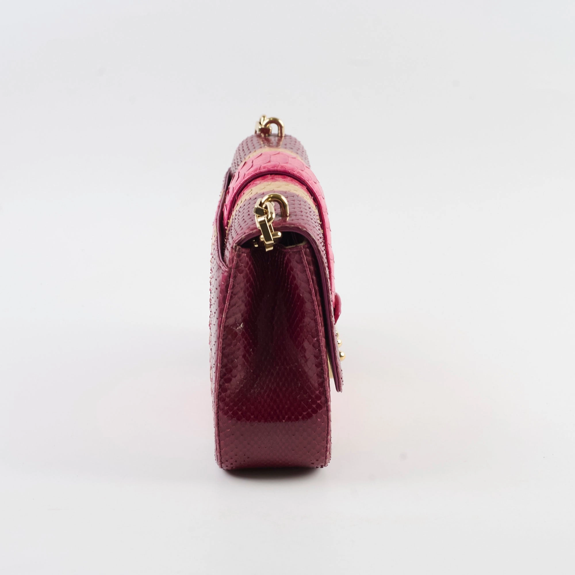 Christian Dior Miss Dior Python Flap Bag Multicolor