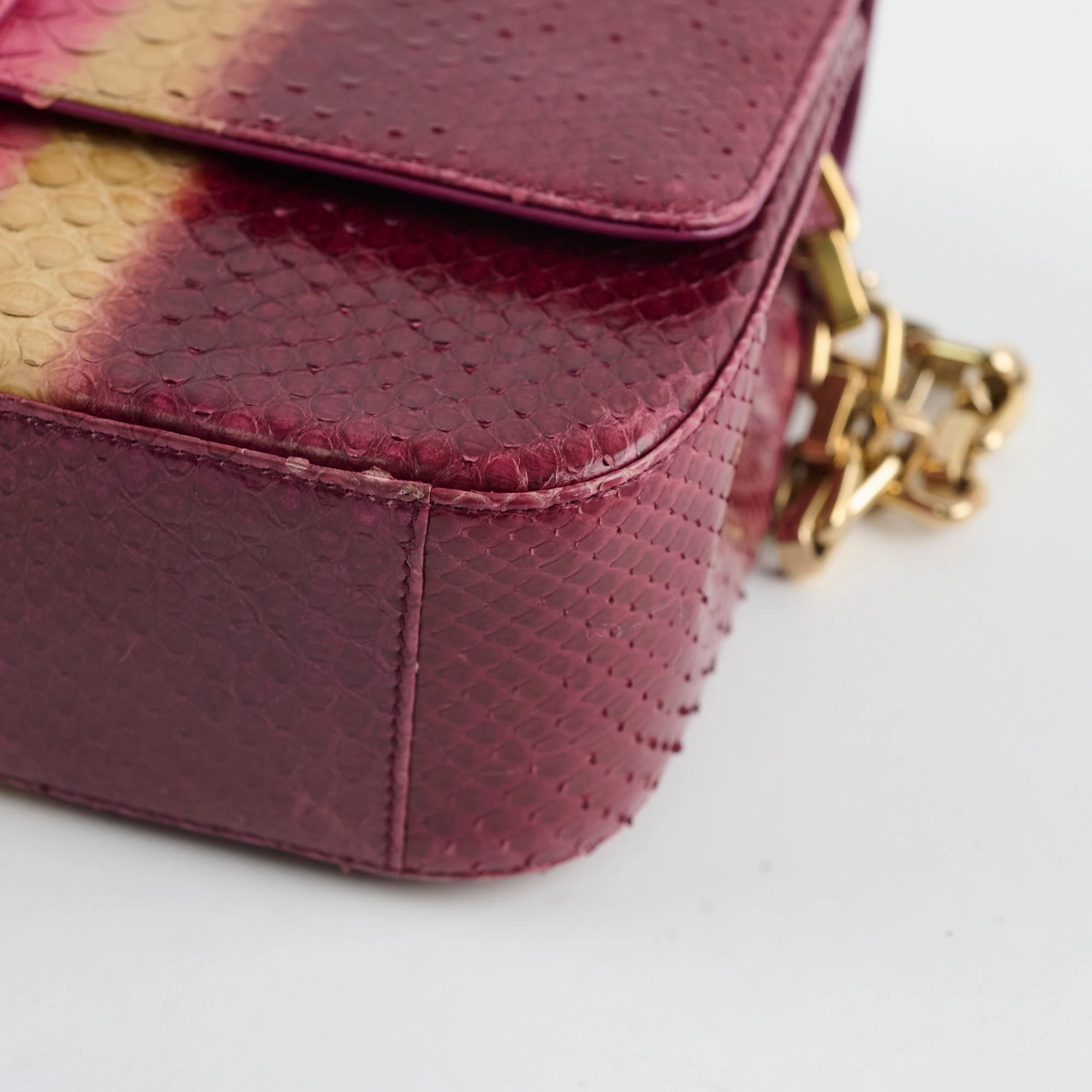 Christian Dior Miss Dior Python Flap Bag Multicolor