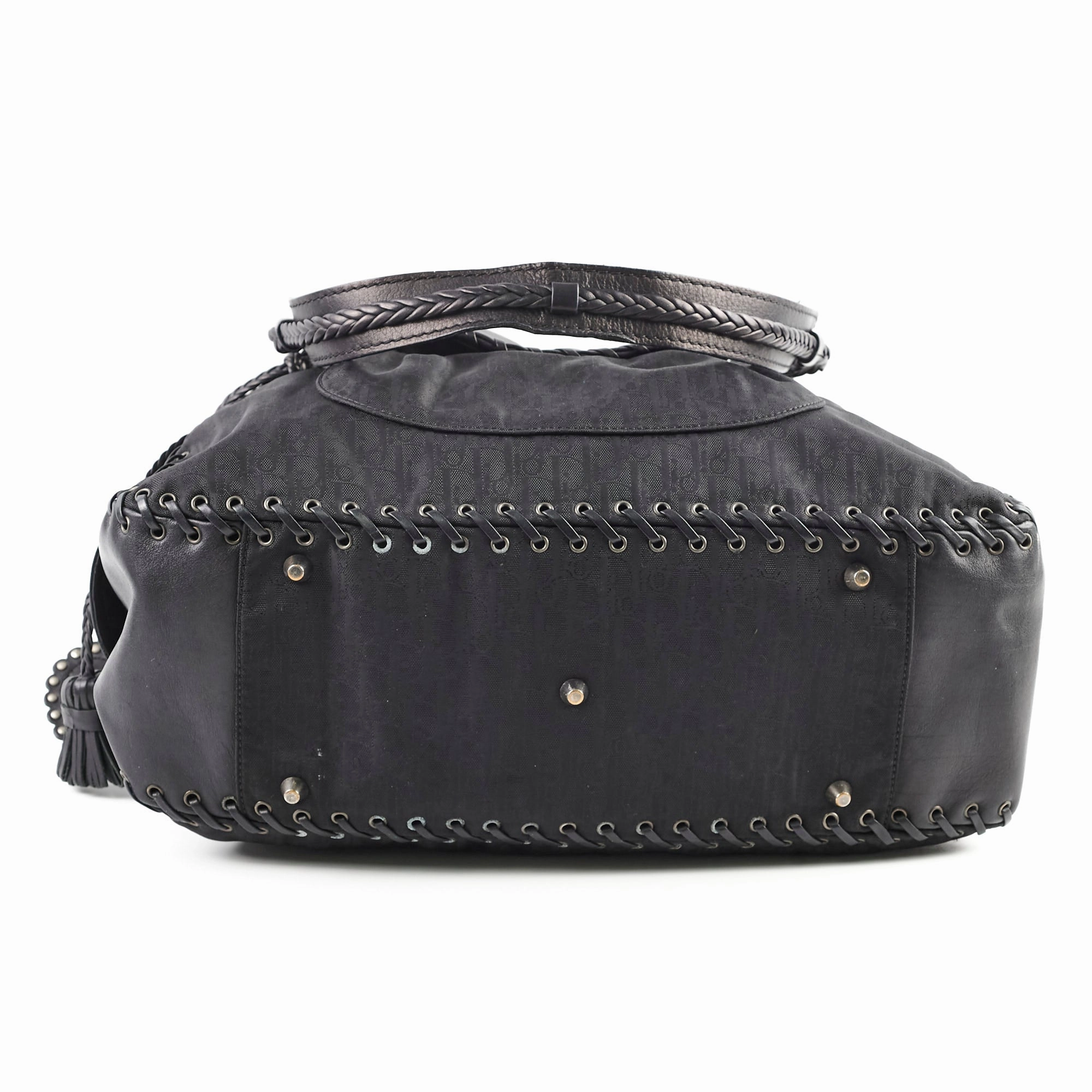 Christian Dior Oblique Nylon Tote Black
