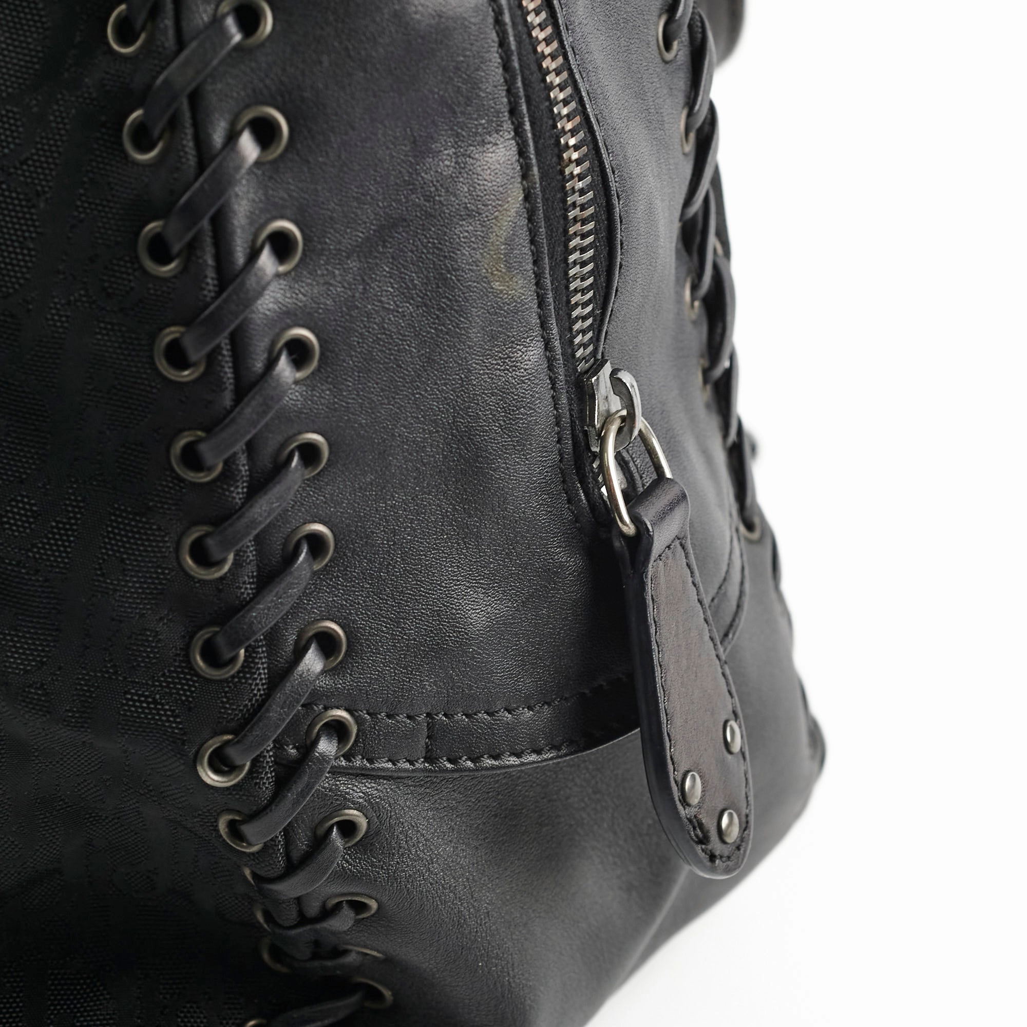 Christian Dior Oblique Nylon Tote Black
