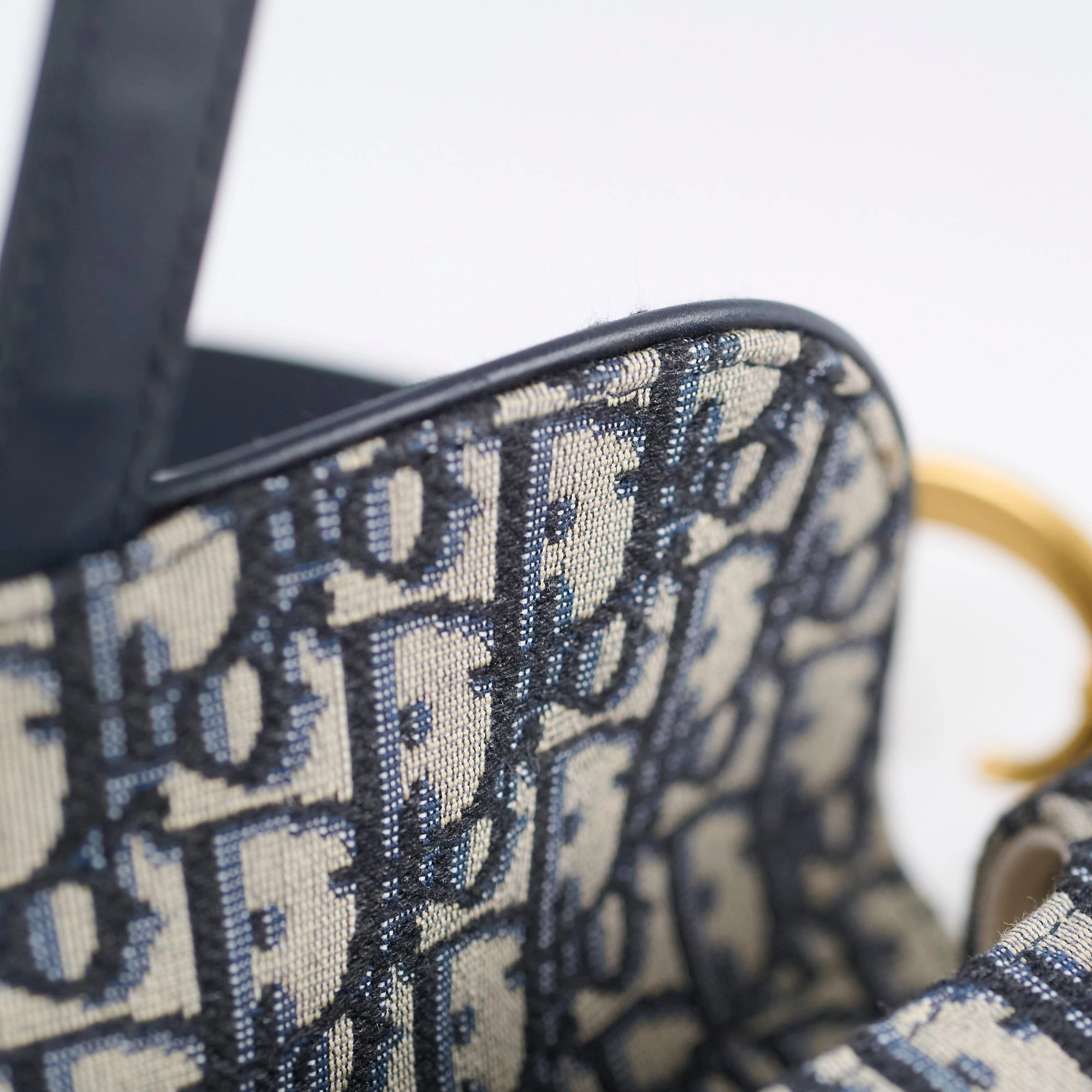 Christian Dior Oblique Saddle Bag Navy
