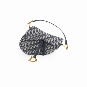 Christian Dior Oblique Saddle Bag Navy