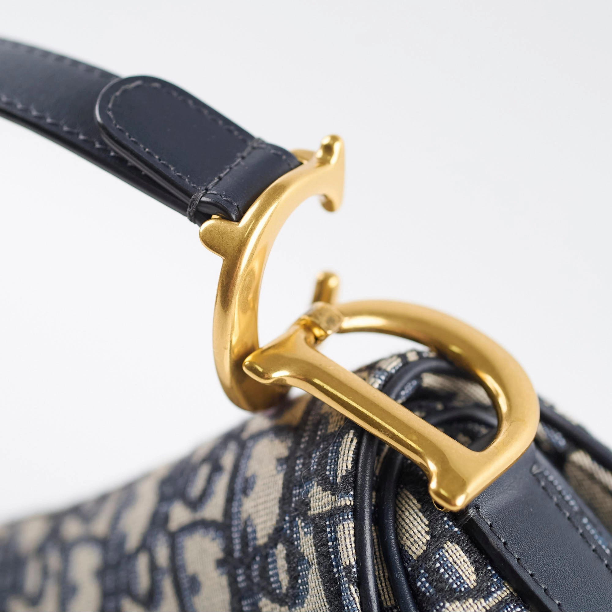 Christian Dior Oblique Saddle Bag Navy